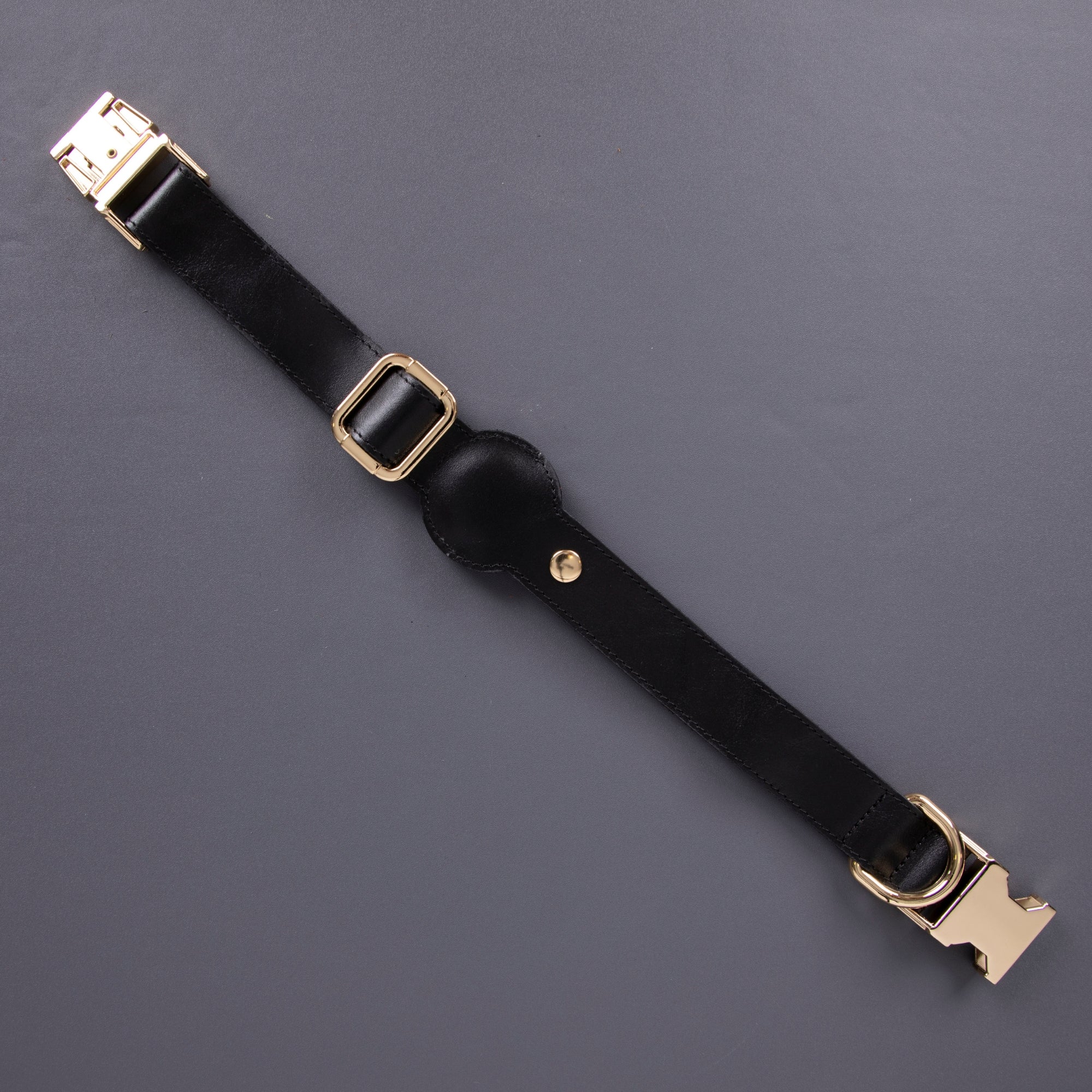Charlotte Handcrafted Calfskin Leather Dog Collar - Compatible with AirTag - Image 10