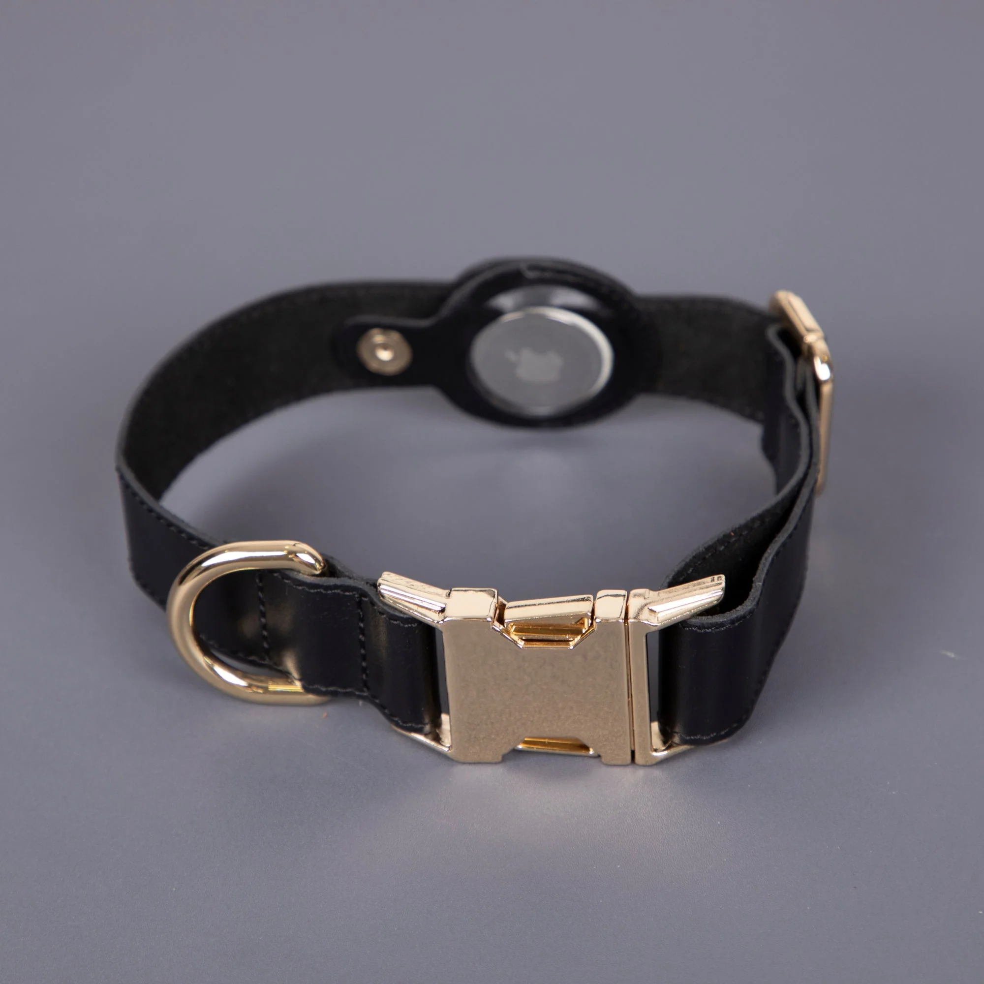 Charlotte Handcrafted Calfskin Leather Dog Collar - Compatible with AirTag - Image 13