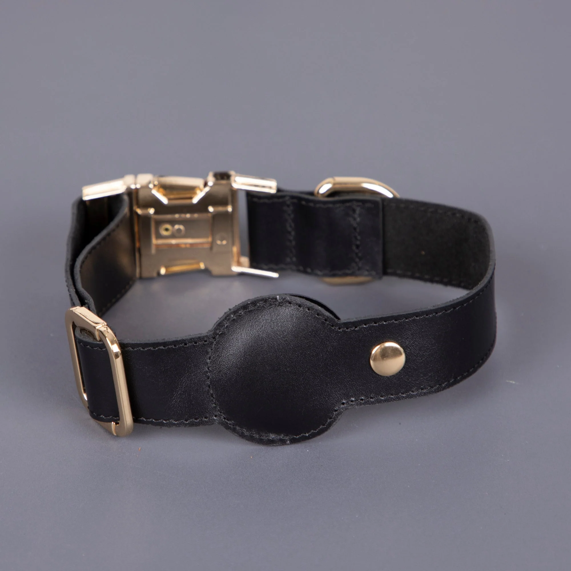Charlotte Handcrafted Calfskin Leather Dog Collar - Compatible with AirTag - Image 14