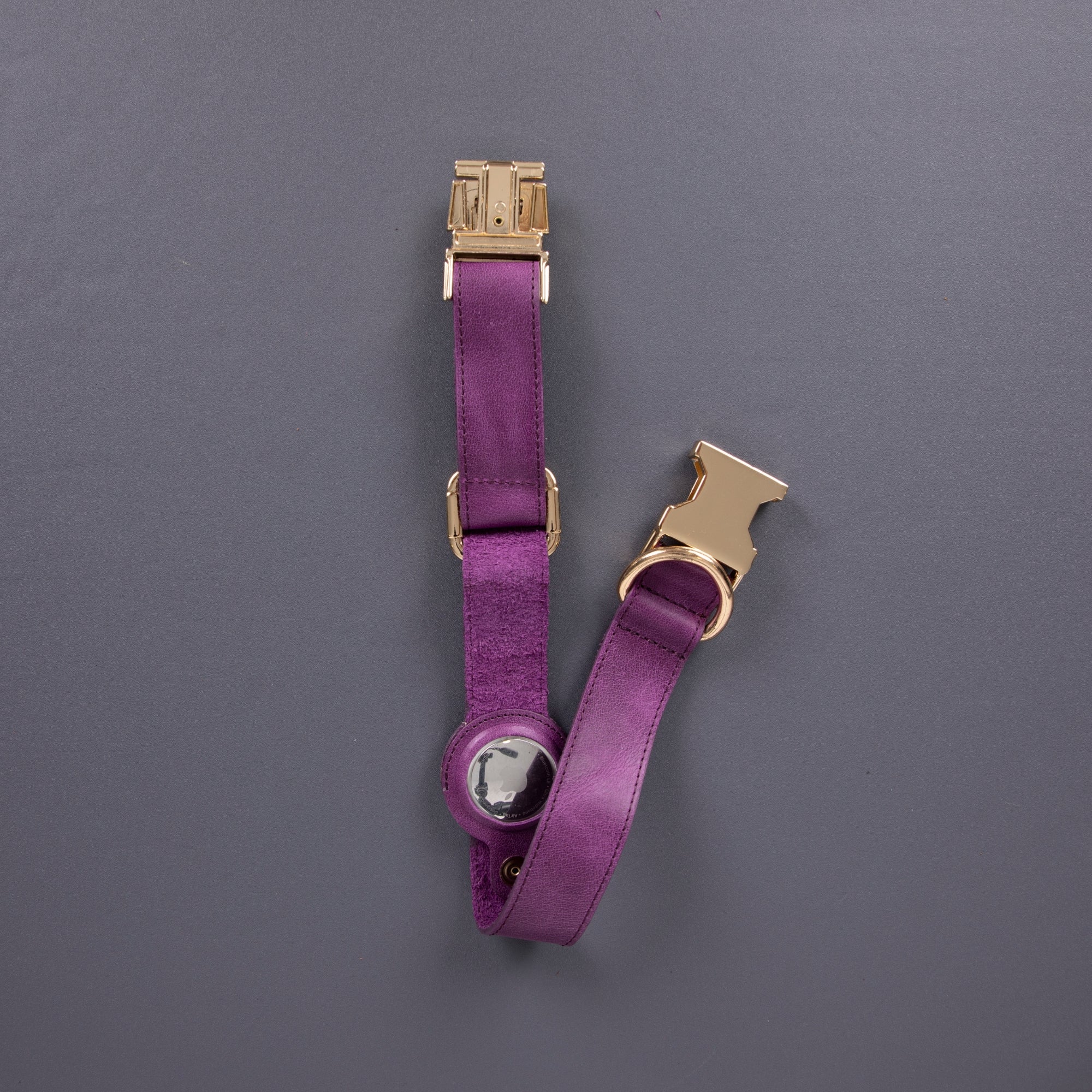 Charlotte Handcrafted Calfskin Leather Dog Collar - Compatible with AirTag - Image 17