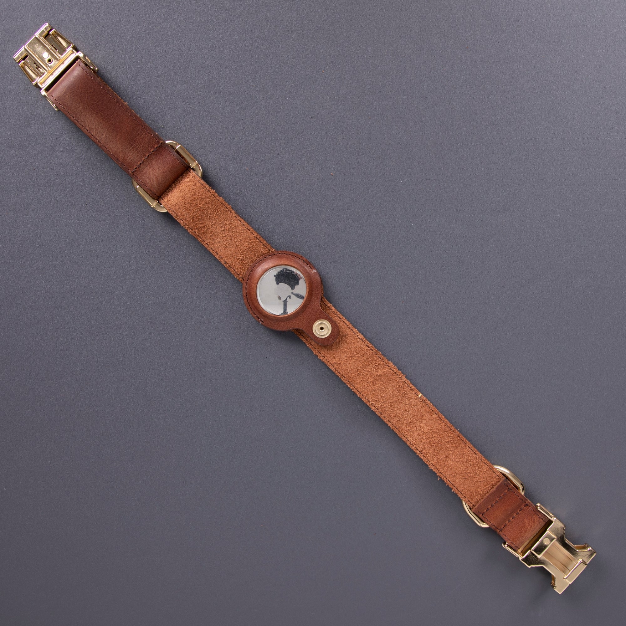 Charlotte Handcrafted Calfskin Leather Dog Collar - Compatible with AirTag - Image 20