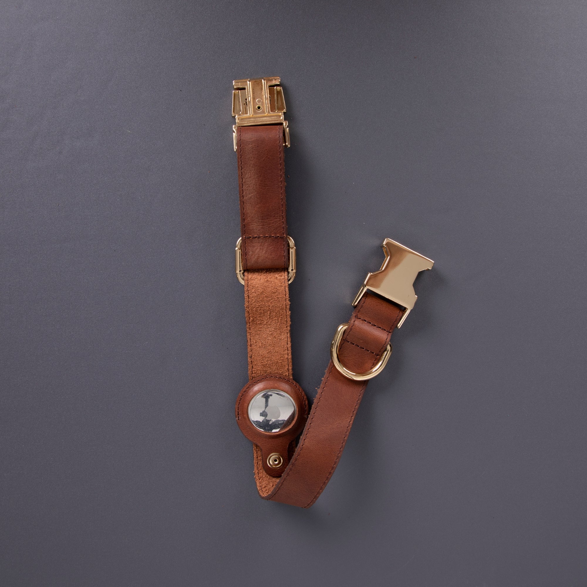 Charlotte Handcrafted Calfskin Leather Dog Collar - Compatible with AirTag - Image 21
