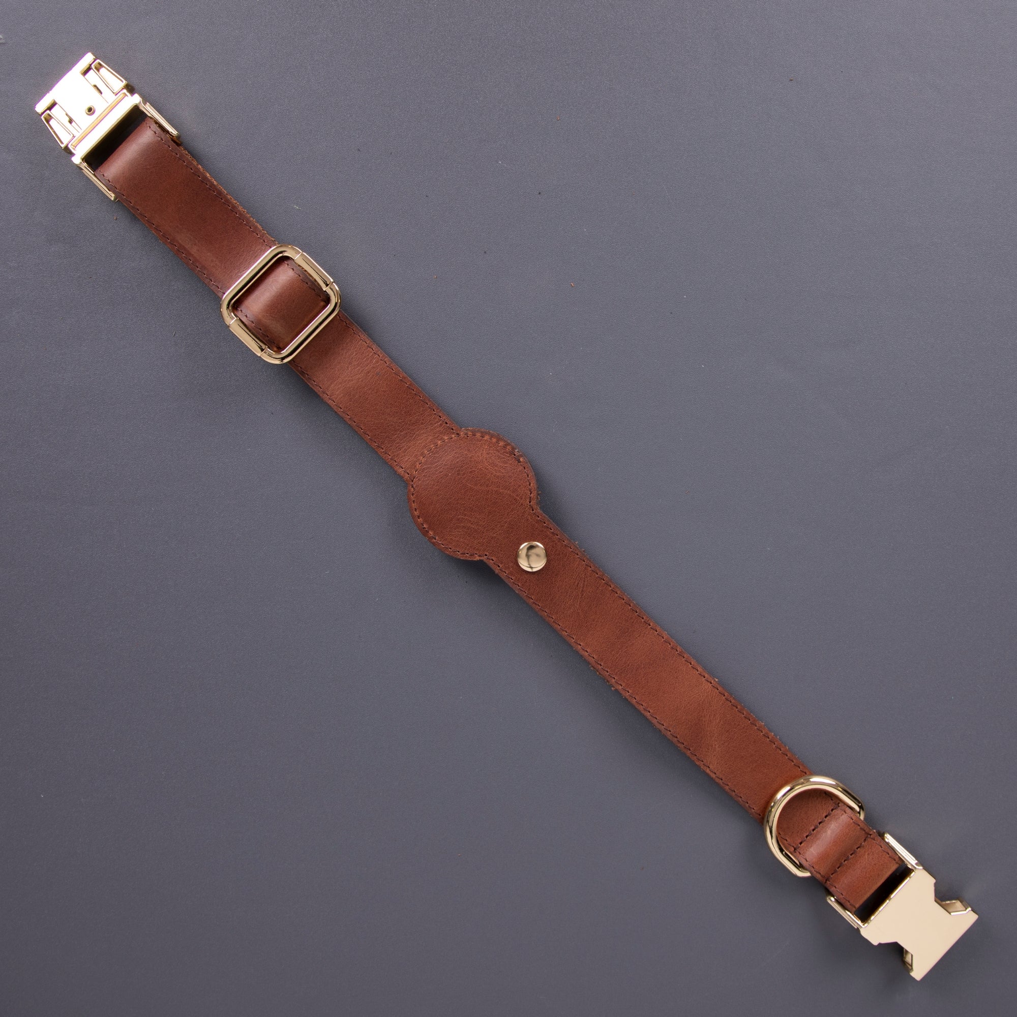 Charlotte Handcrafted Calfskin Leather Dog Collar - Compatible with AirTag - Image 22