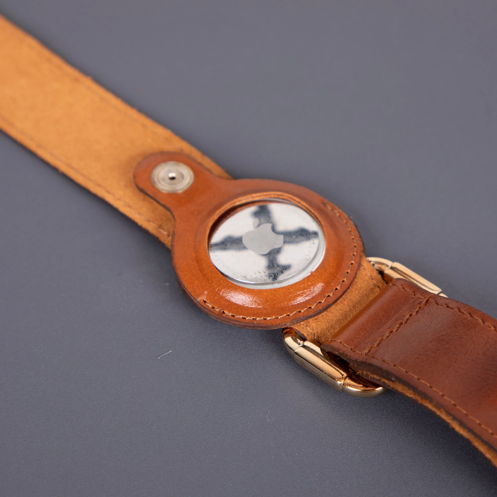 Charlotte Handcrafted Calfskin Leather Dog Collar - Compatible with AirTag - Image 6