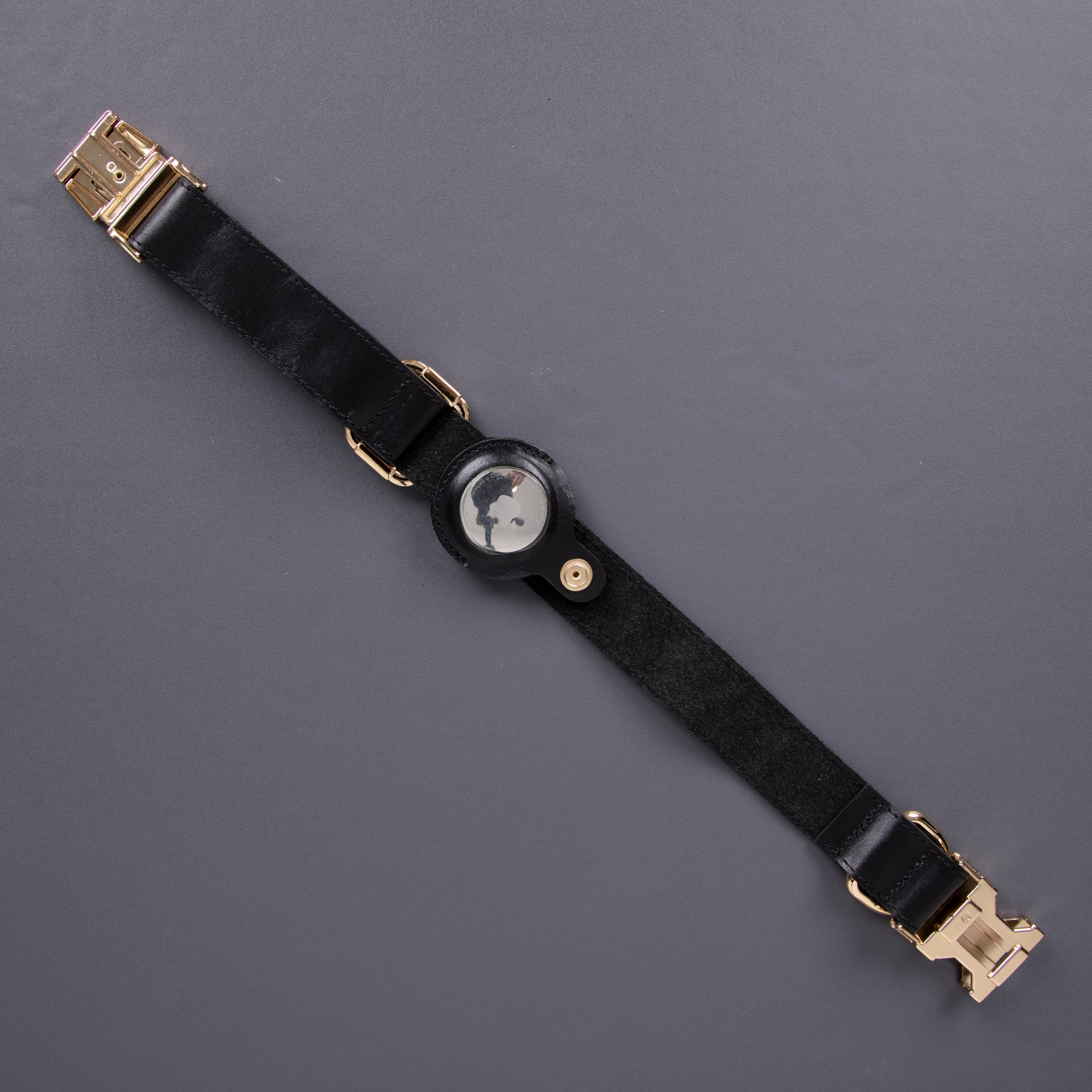 Charlotte Handcrafted Calfskin Leather Dog Collar - Compatible with AirTag - Image 9