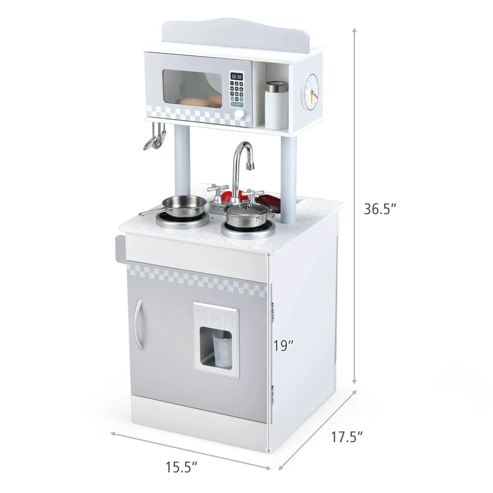 Chef Pretend Kitchen Playset with Cooking Oven and Sink for Toddlers - Image 4