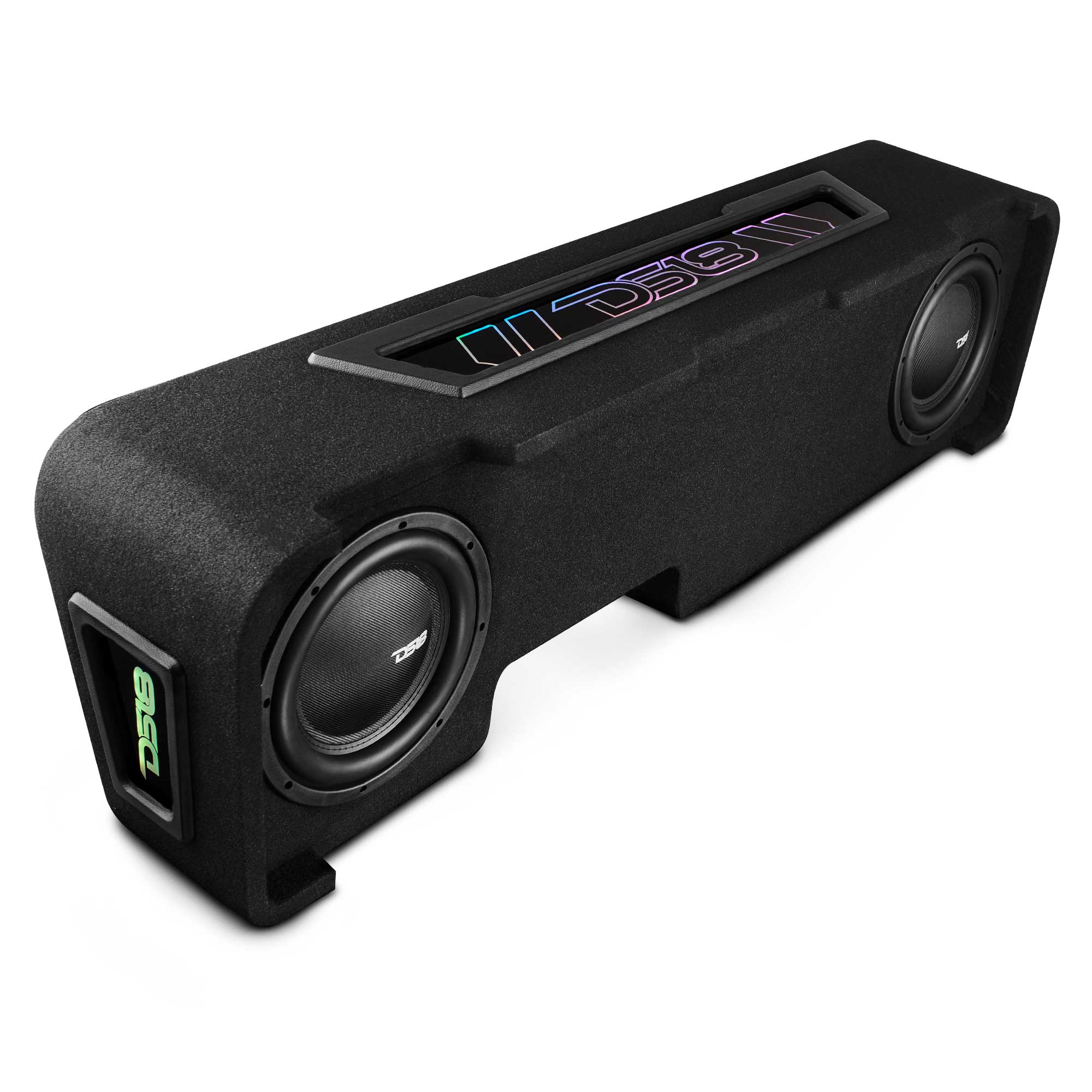 Chevy Silverado Down Firing Subwoofer Enclosure with Dream LED Lights, Amplifier and Wiring Kit - Image 2