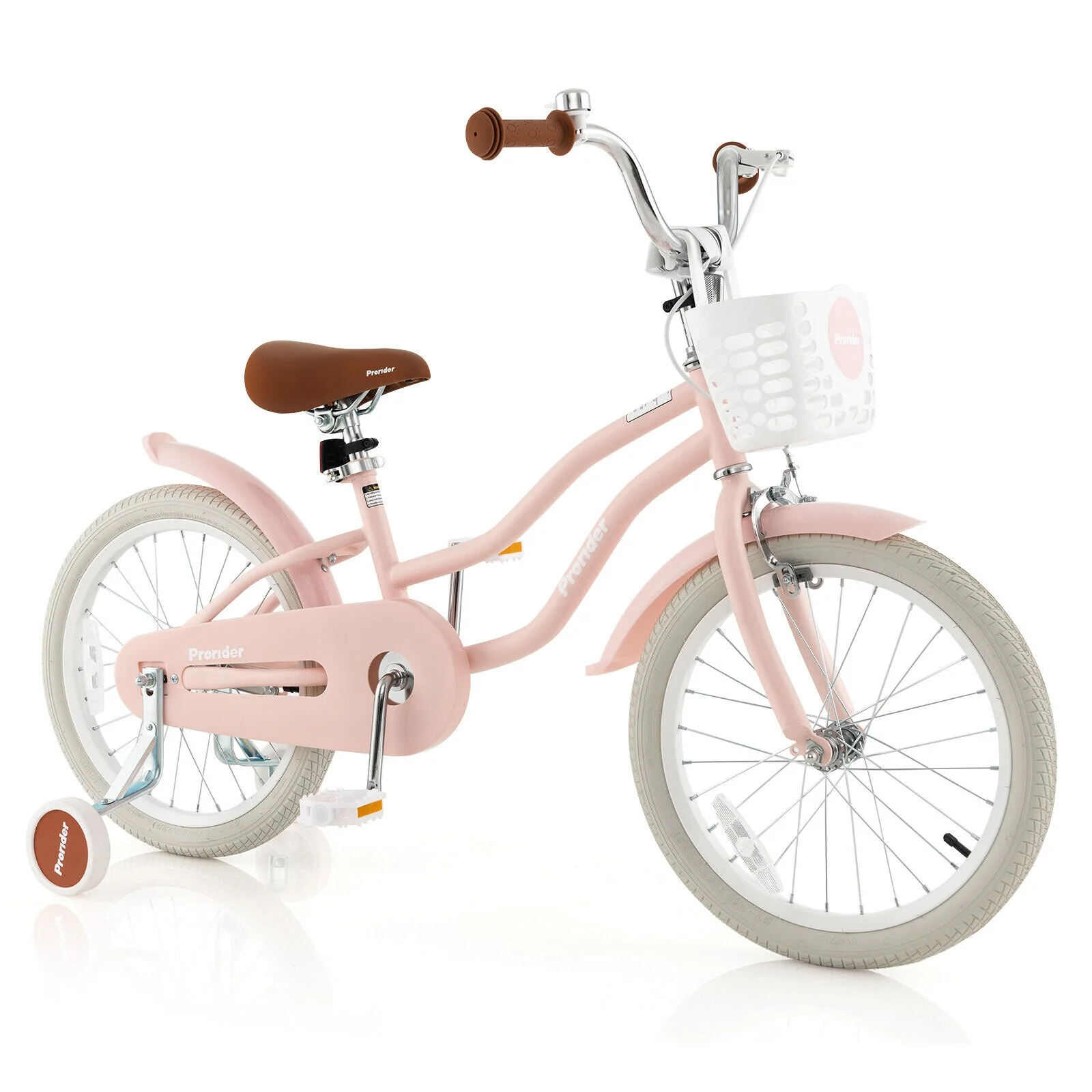 Children Bicycle with Front Handbrake and Rear Coaster Brake-Pink - Image 3