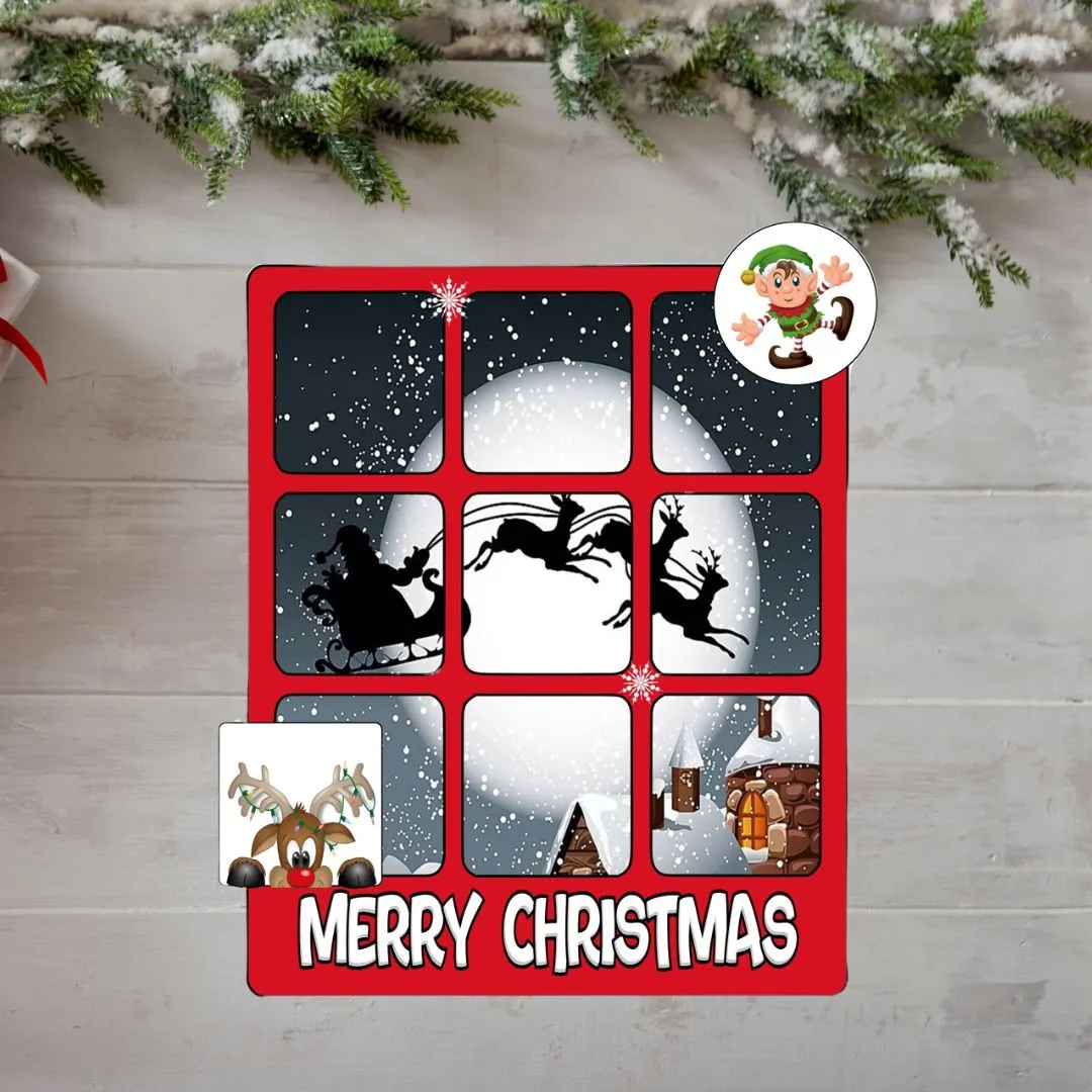 Christmas Tic-Tac-Toe Gameboard | Double-sided - Image 2