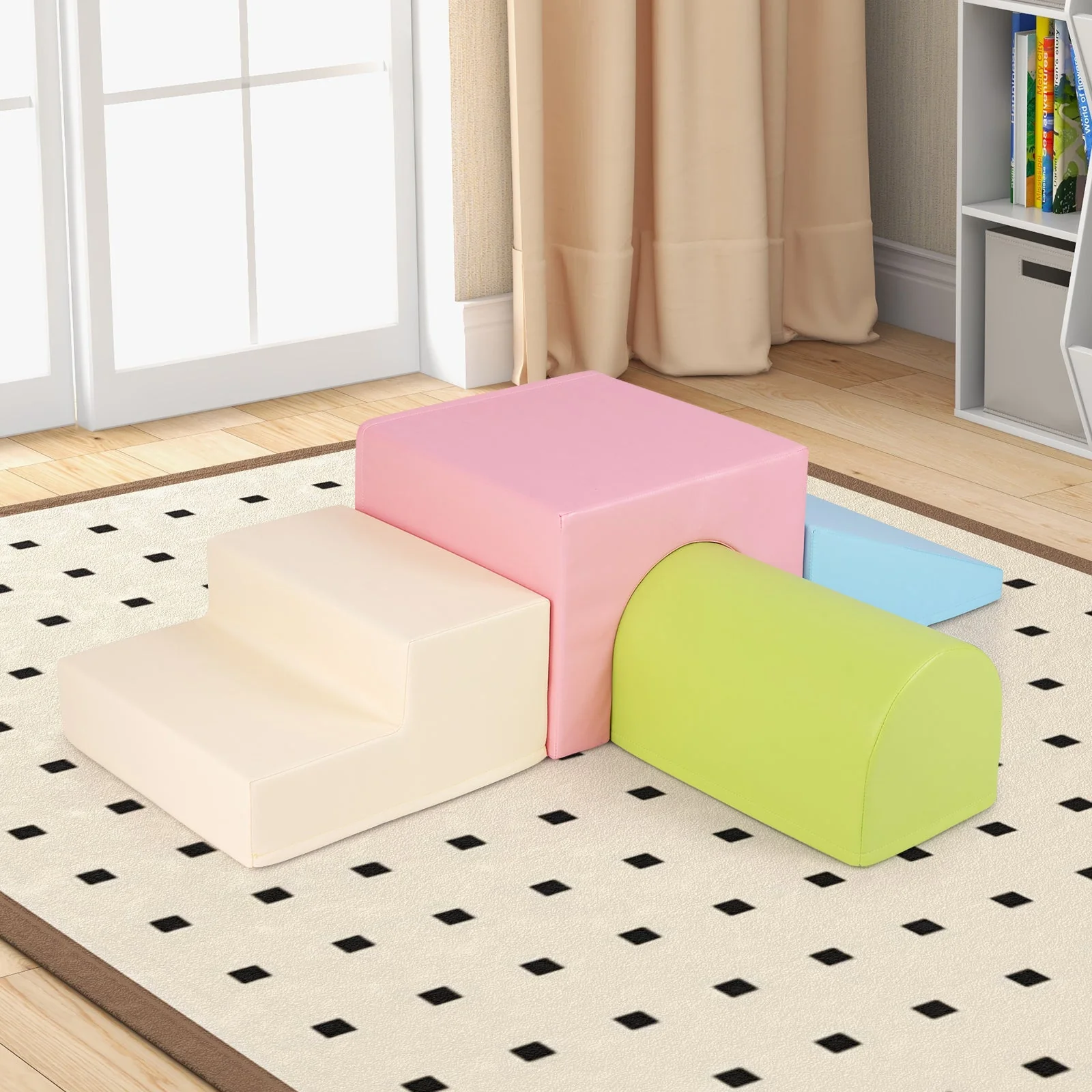 Climb and Crawl Foam Block Play Set for Infant Baby-Multicolor - Image 2