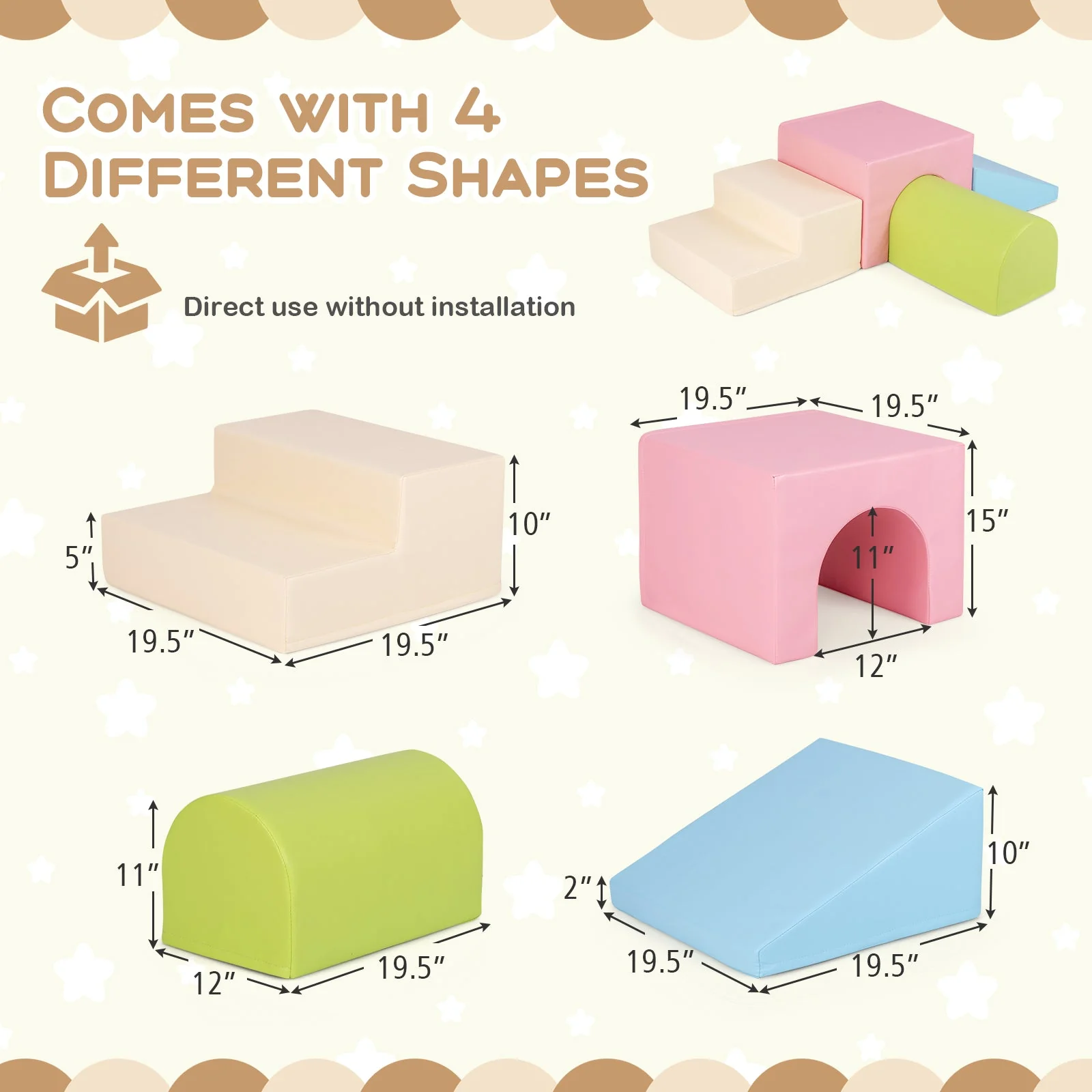 Climb and Crawl Foam Block Play Set for Infant Baby-Multicolor - Image 5