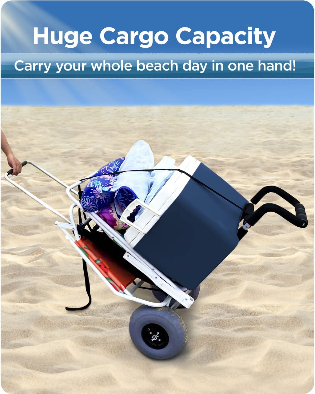 Collapsible Heavy-Duty Beach Cart with Big Wheels - Image 6