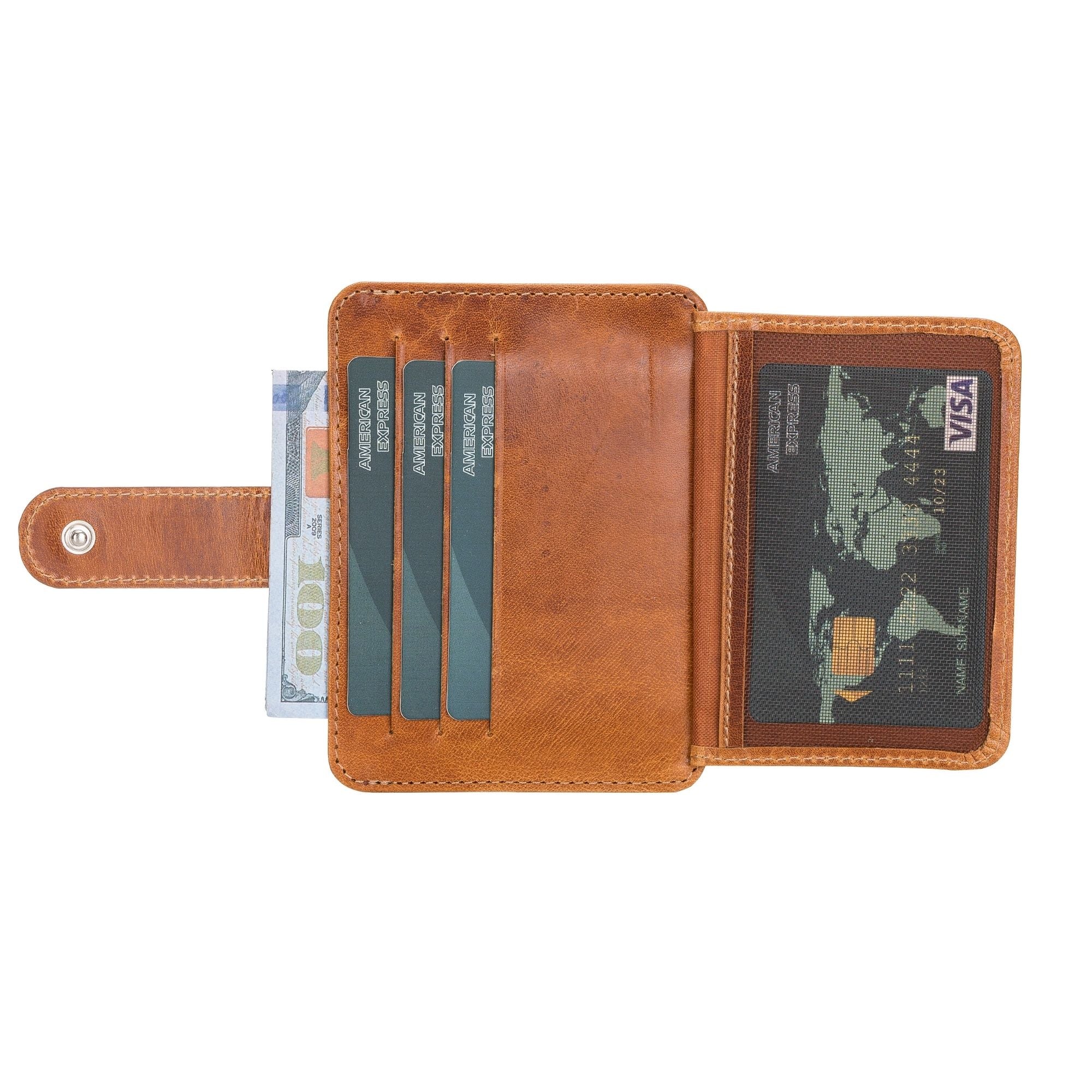 Cortez Handcrafted Leather Slim Wallet with Card Holder - Image 42