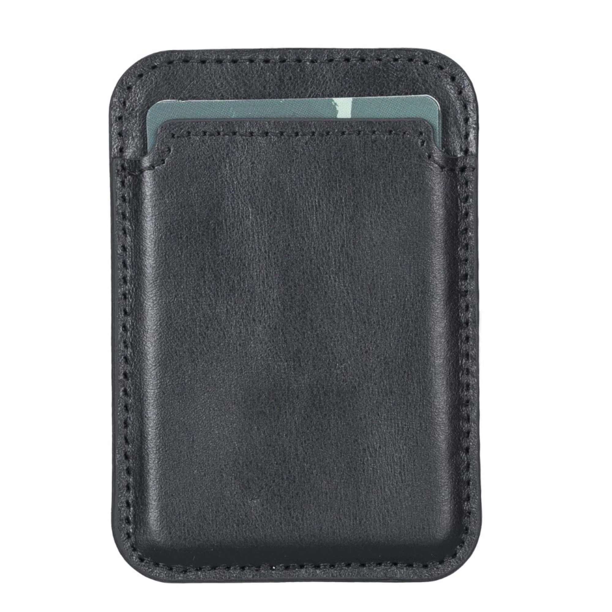Cortland Full-Grain Leather Card Holder Wallet with Magnet - Image 10