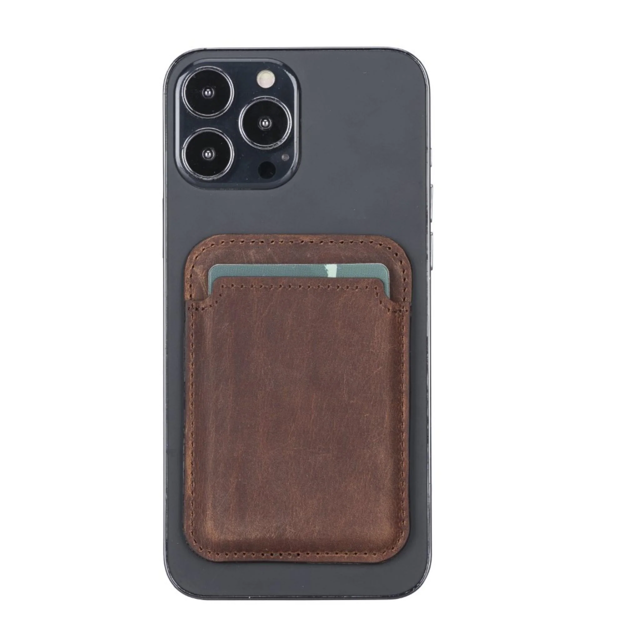 Cortland Full-Grain Leather Card Holder Wallet with Magnet - Image 11