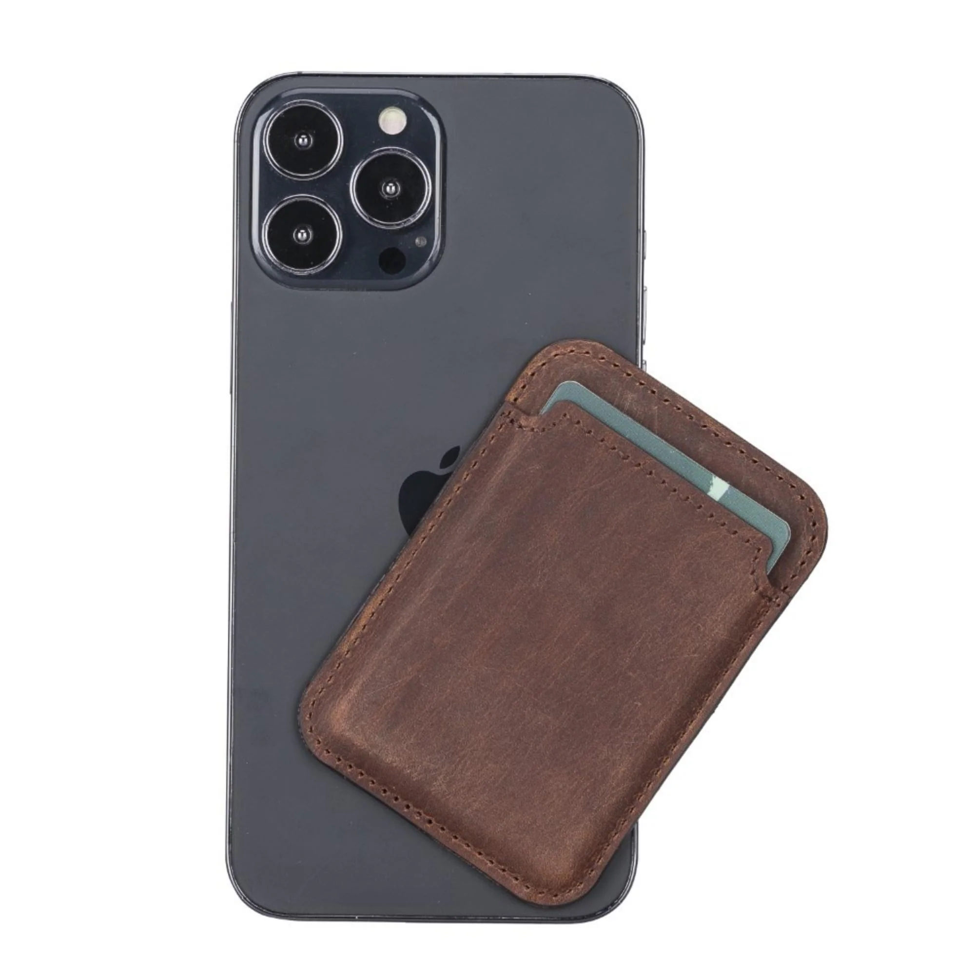 Cortland Full-Grain Leather Card Holder Wallet with Magnet - Image 12