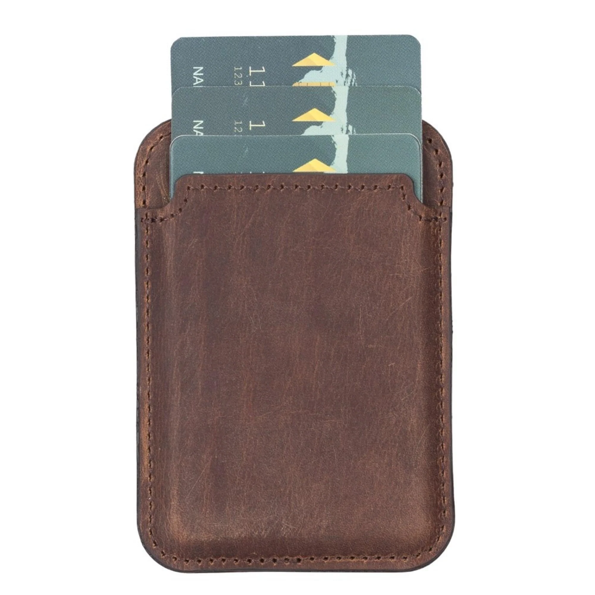 Cortland Full-Grain Leather Card Holder Wallet with Magnet - Image 13