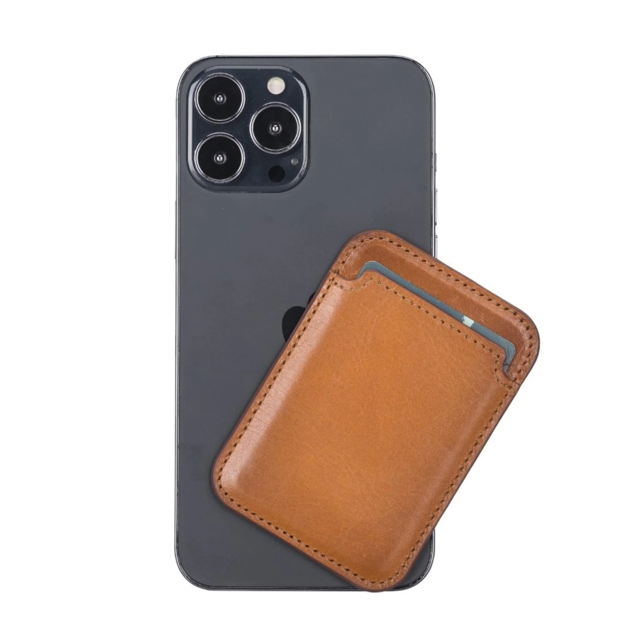 Cortland Full-Grain Leather Card Holder Wallet with Magnet - Image 2