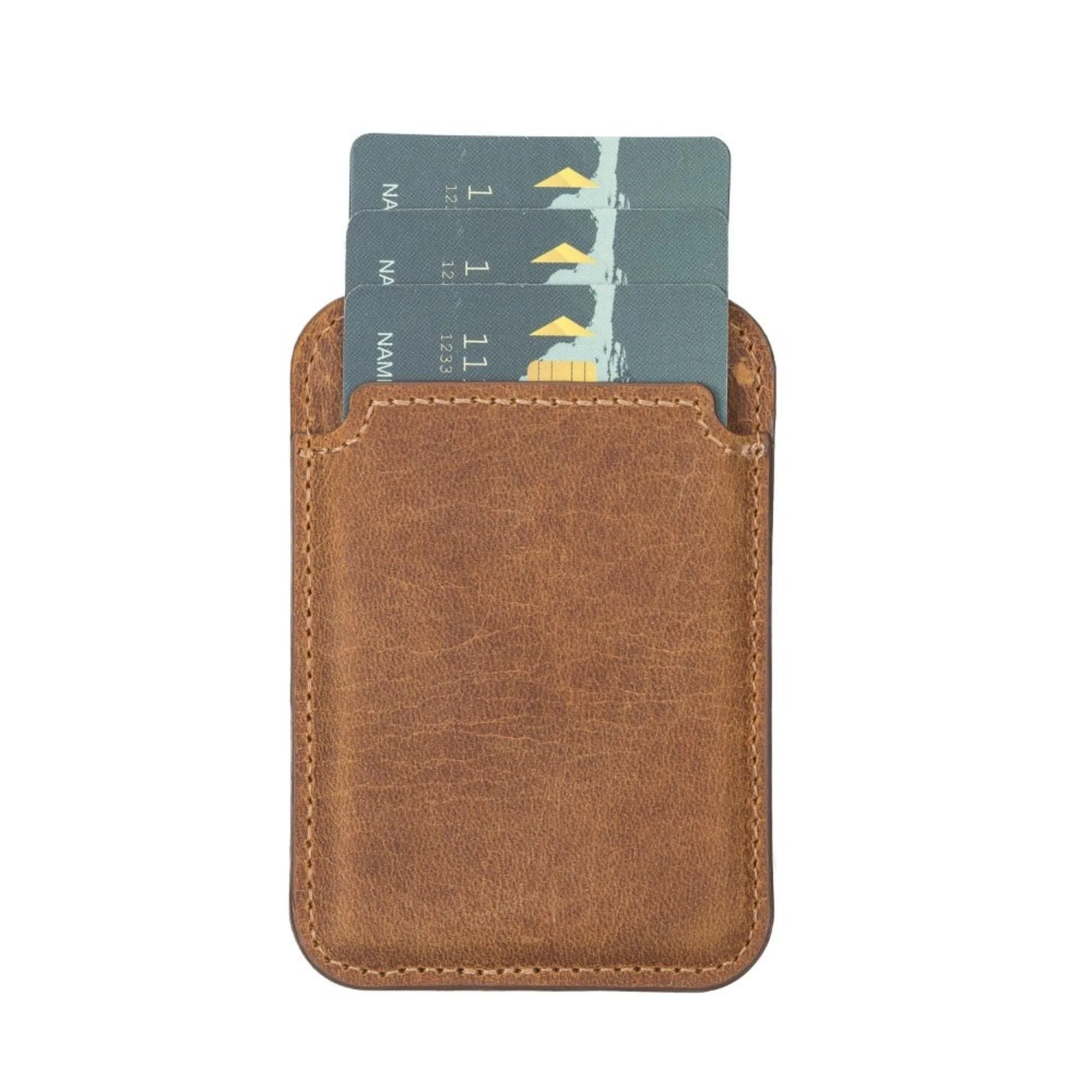 Cortland Full-Grain Leather Card Holder Wallet with Magnet - Image 23