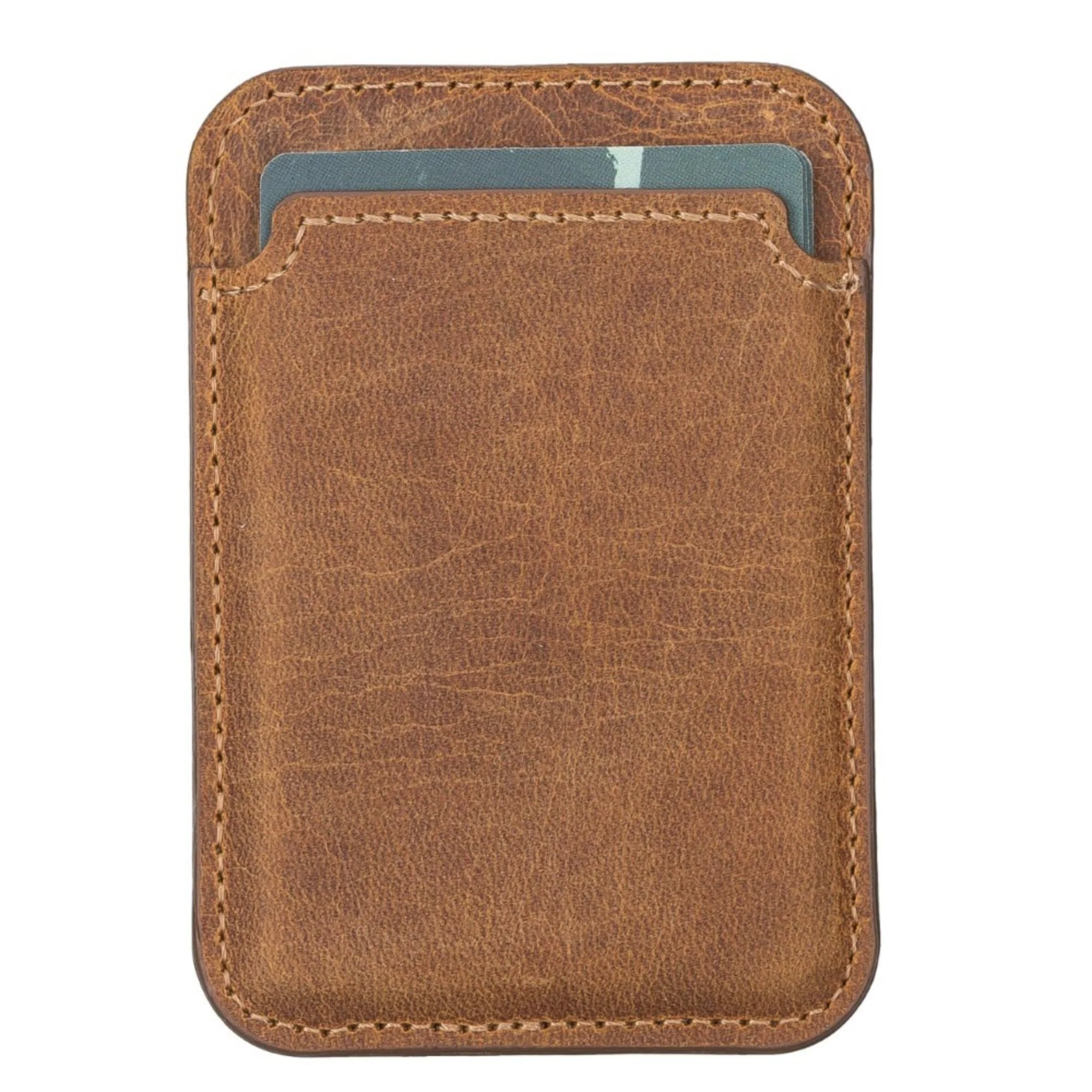Cortland Full-Grain Leather Card Holder Wallet with Magnet - Image 25