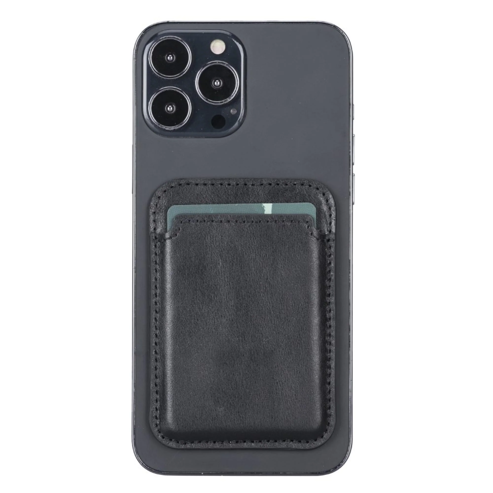 Cortland Full-Grain Leather Card Holder Wallet with Magnet - Image 6