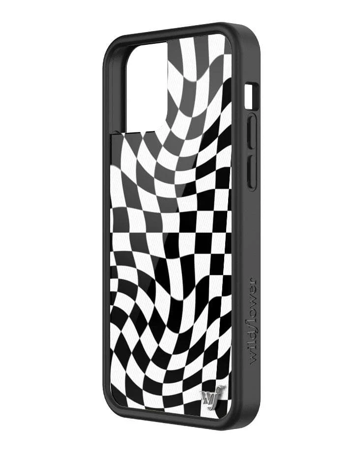 Crazy Checkers | Black iPhone Case - Image 2