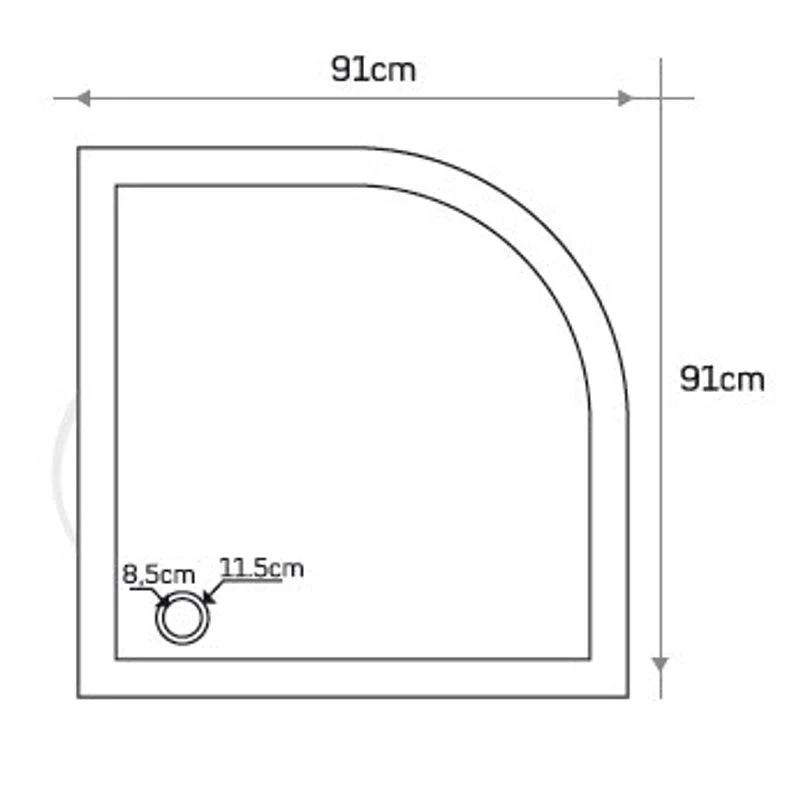 Cream Royal Marble Corner Shower Base Hand-carved from Solid Marble Block (W)36" (L)36" (H)2" Honed - Image 2