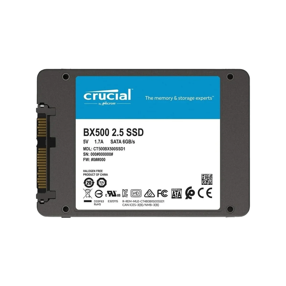 Crucial BX500 500GB SATA 2.5" SSD Drive - Image 3