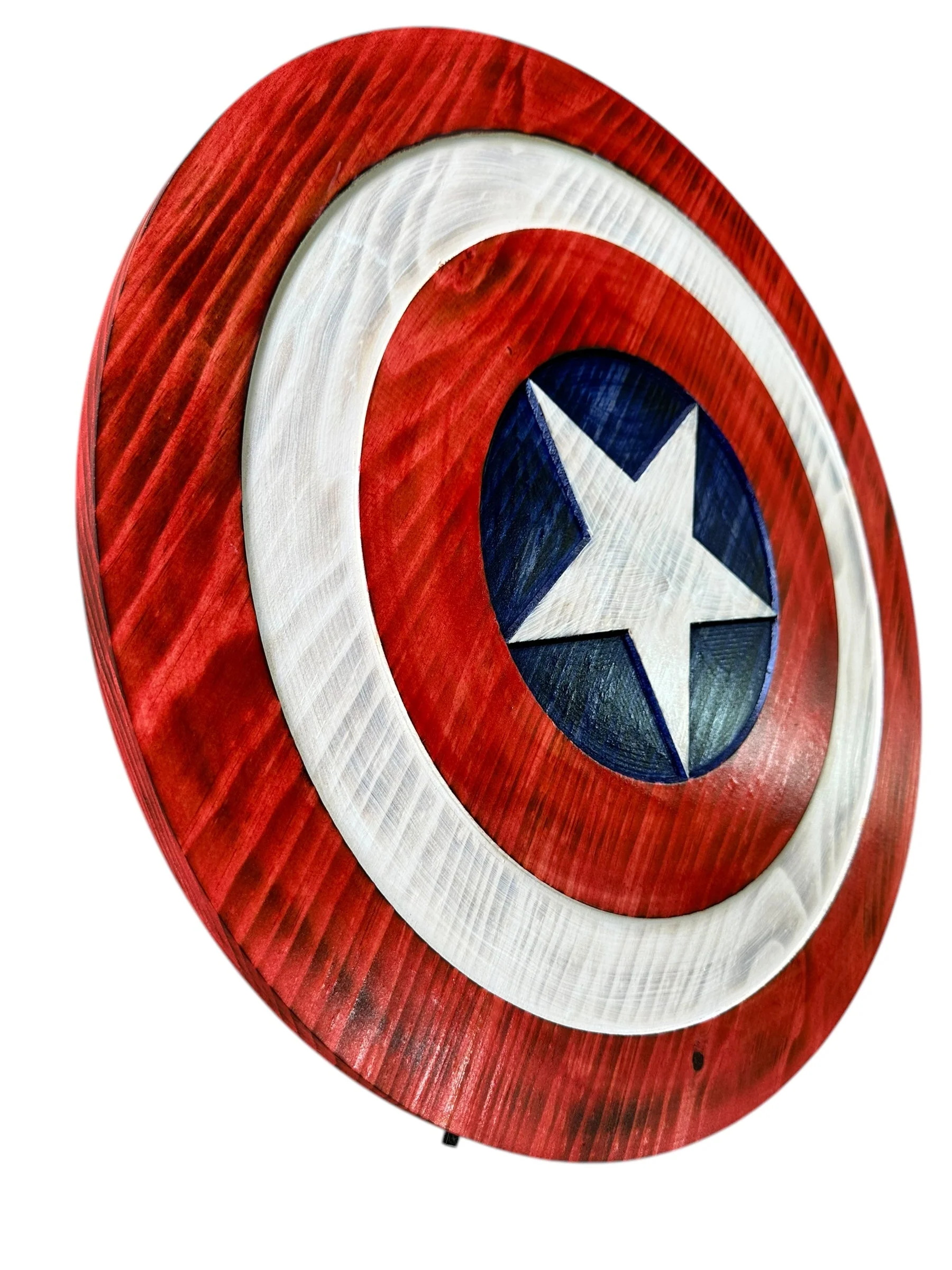 Custom Captain-Inspired LED Shield with Personalized Engraving and Color-Changing Backlight - Image 6