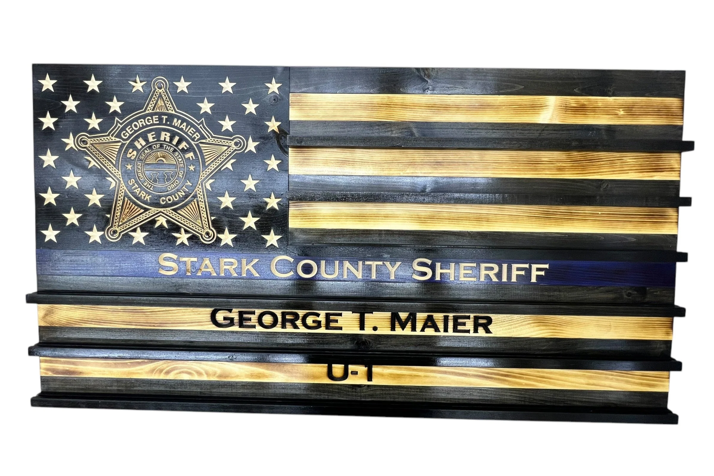 Custom Challenge Coin Display American Flag with Engraved Badge and Personalization - Image 11