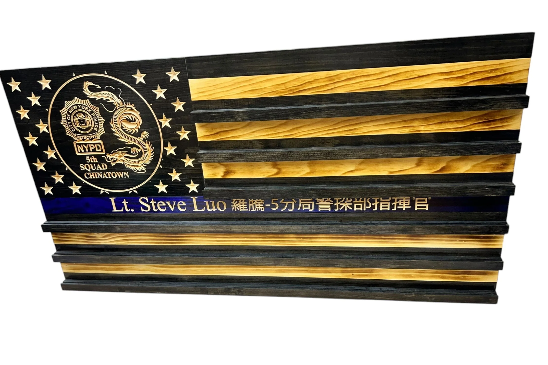 Custom Challenge Coin Display American Flag with Engraved Badge and Personalization - Image 8