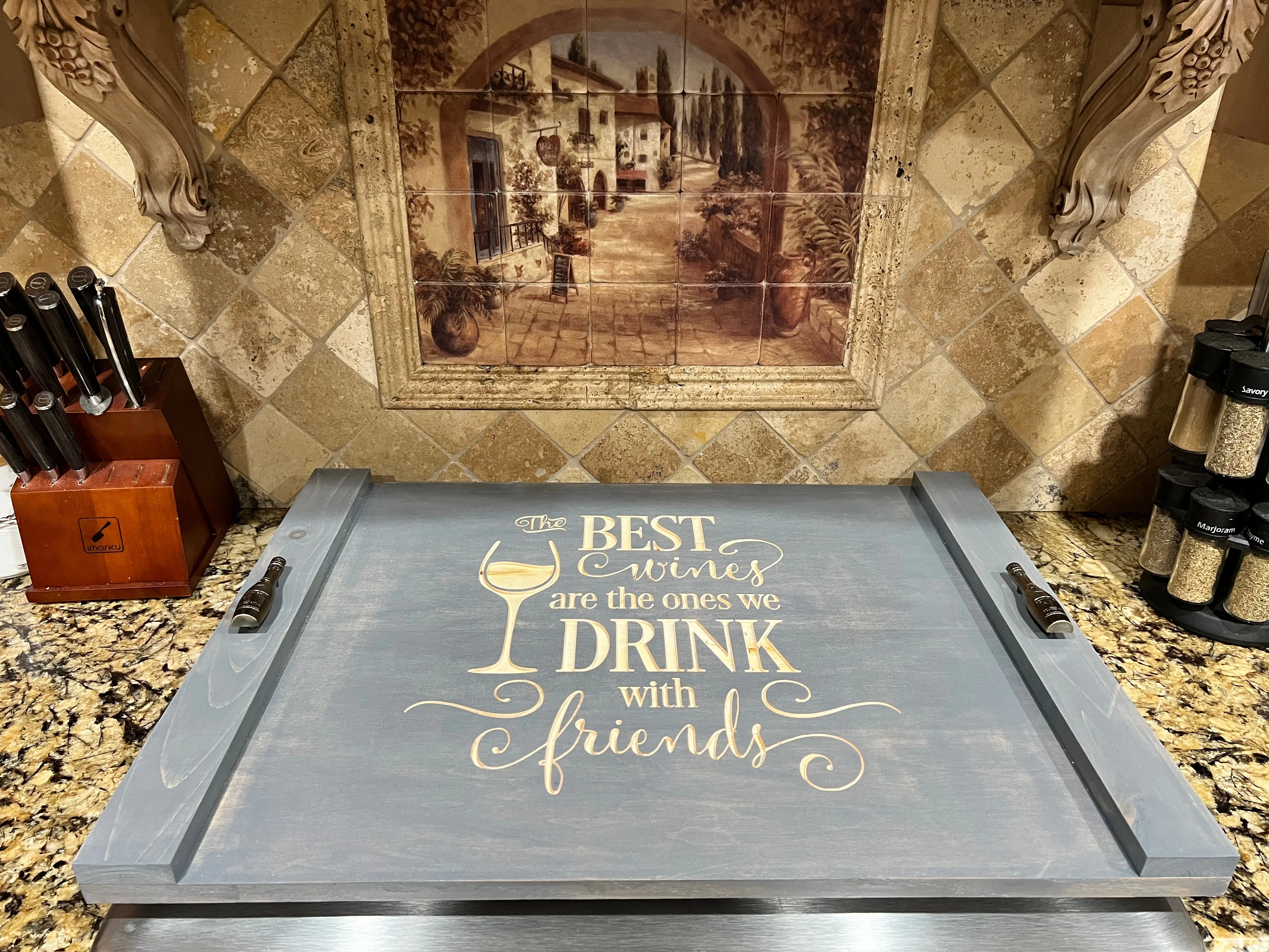 Custom Noodle Board/Stove Top Cover with Engraving - Image 15