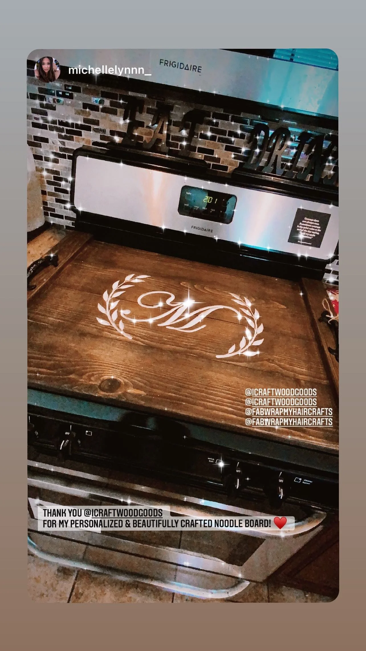 Custom Noodle Board/Stove Top Cover with Engraving - Image 17
