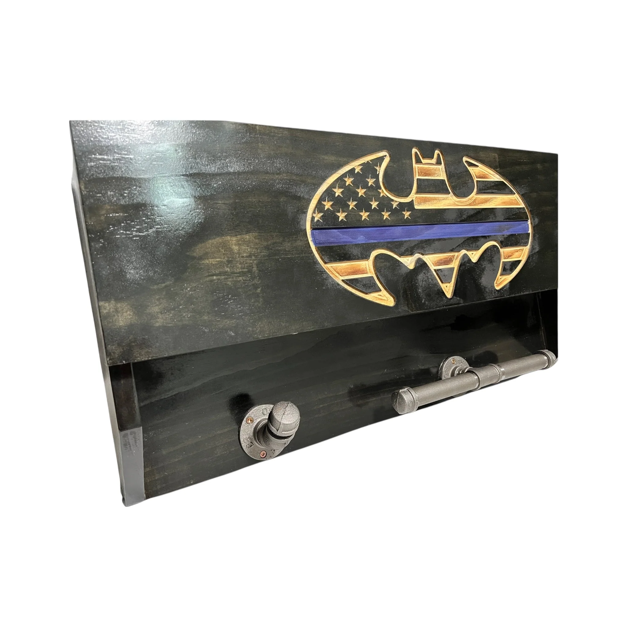 Custom Police Gear Rack with RFID Lock and Concealed Compartment - Image 12