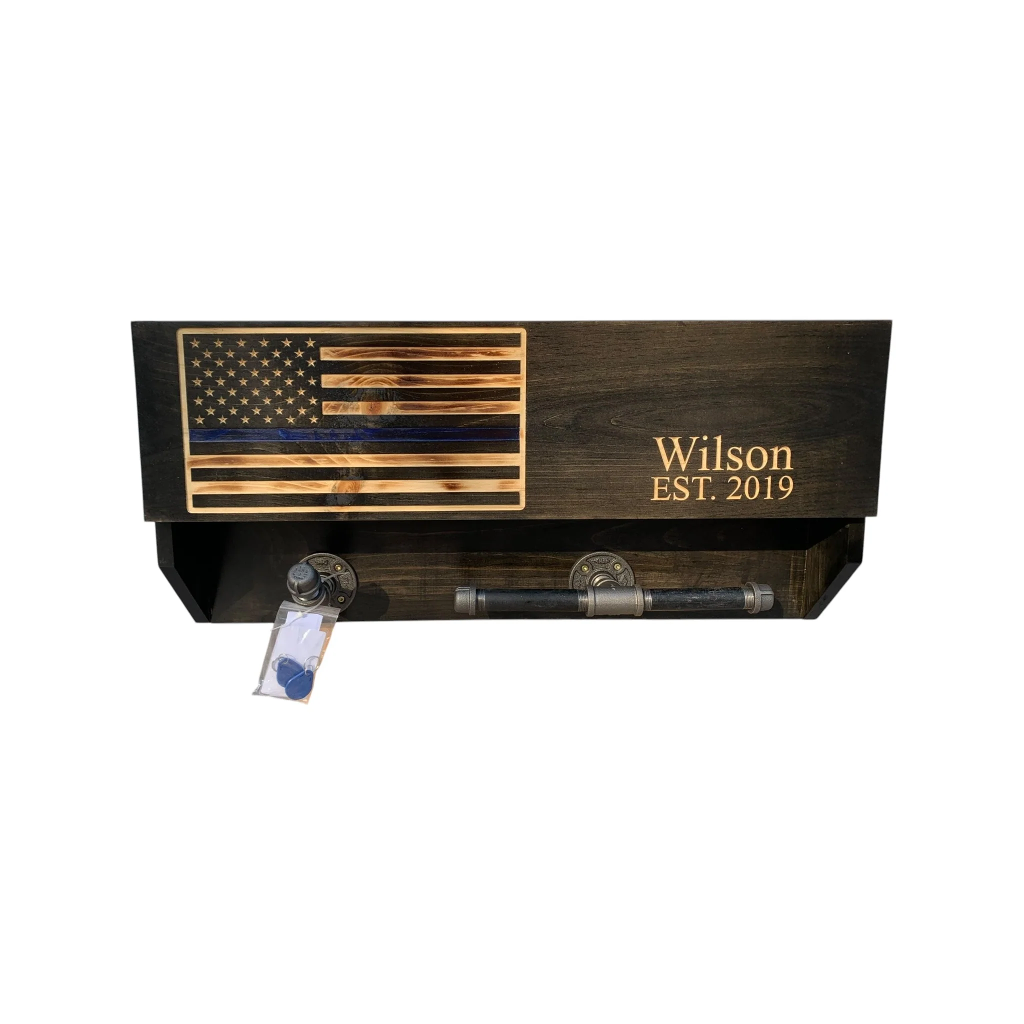 Custom Police Gear Rack with RFID Lock and Concealed Compartment - Image 3