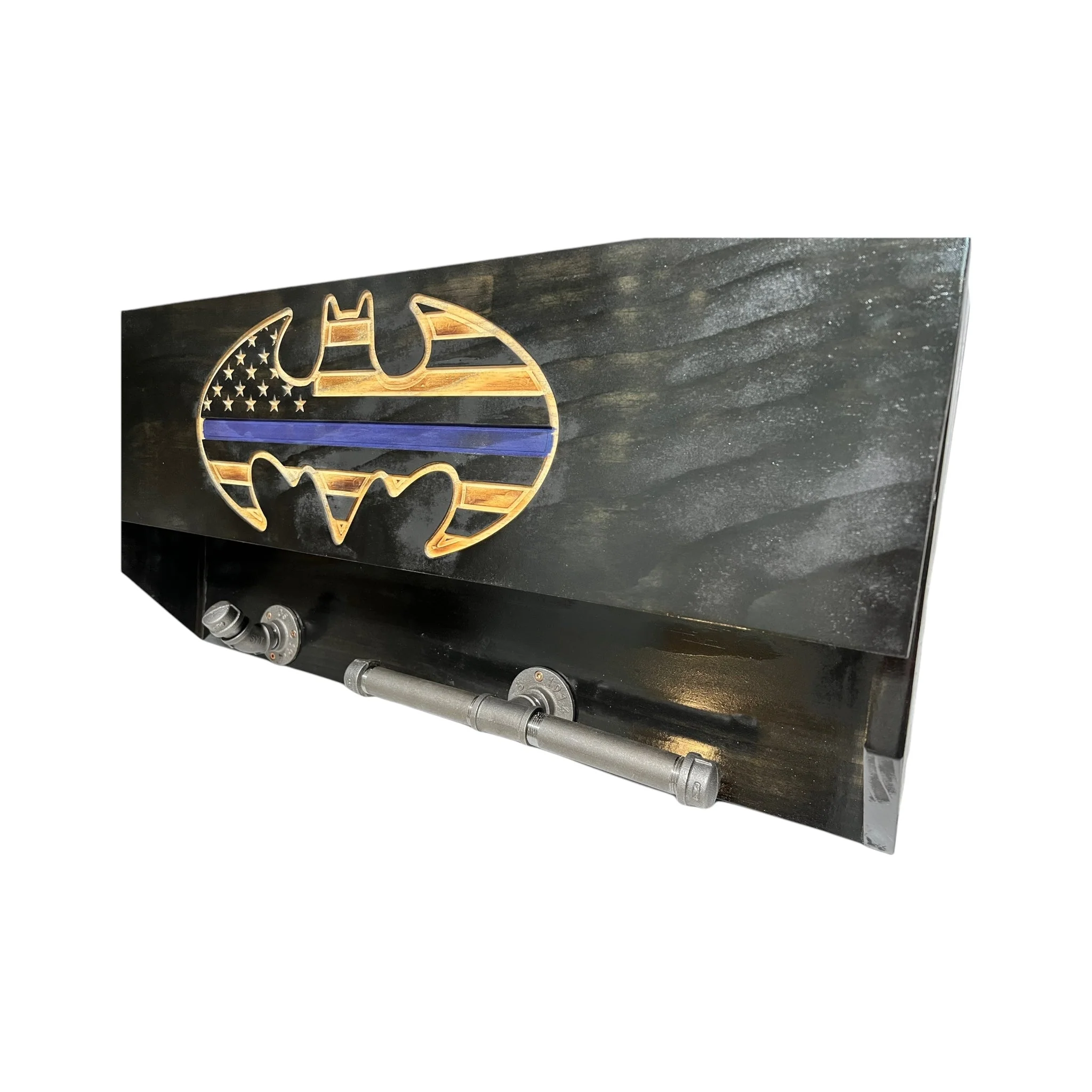 Custom Police Gear Rack with RFID Lock and Concealed Compartment - Image 9
