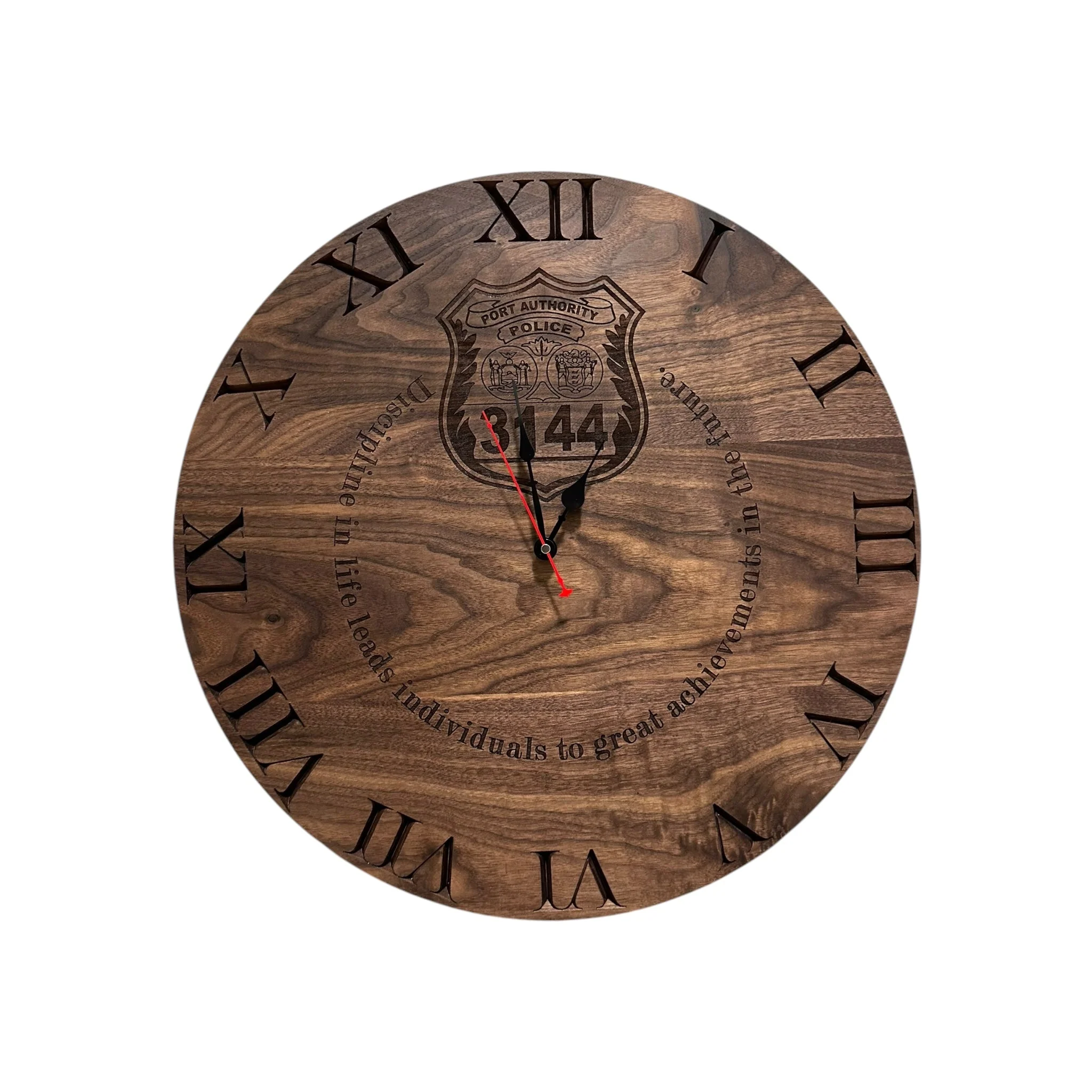 Custom Walnut Wooden Clock with Personalized Engraving - Image 2