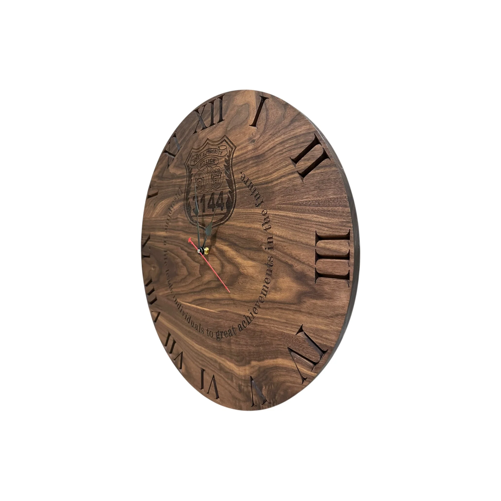 Custom Walnut Wooden Clock with Personalized Engraving - Image 3