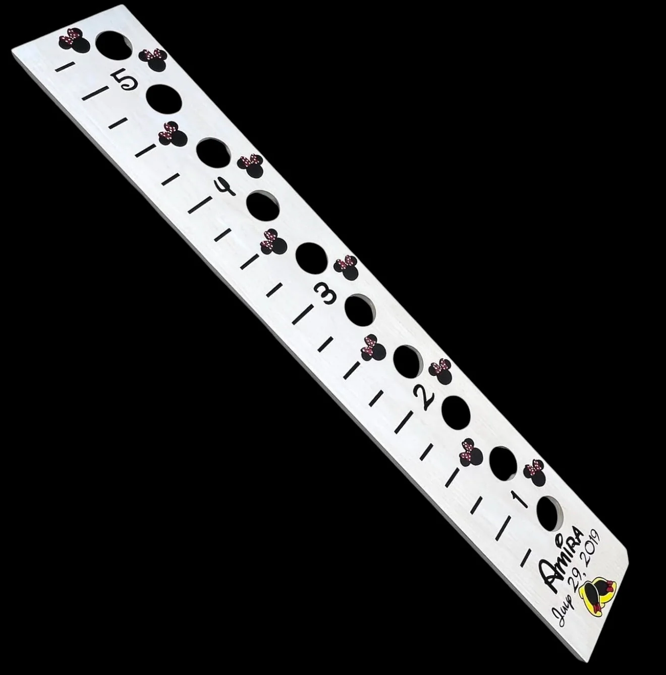Custom Wooden Growth Chart with Picture Slots and Personalized Design - Image 2