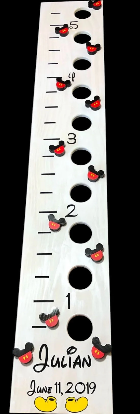 Custom Wooden Growth Chart with Picture Slots and Personalized Design - Image 6
