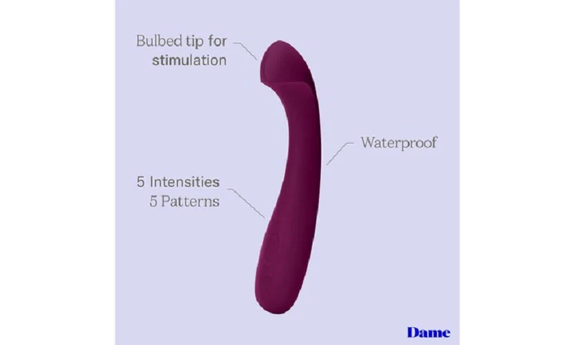 Dame Products Arc Curved Massager for Women - 5 Intensity Levels, Waterproof - Image 6