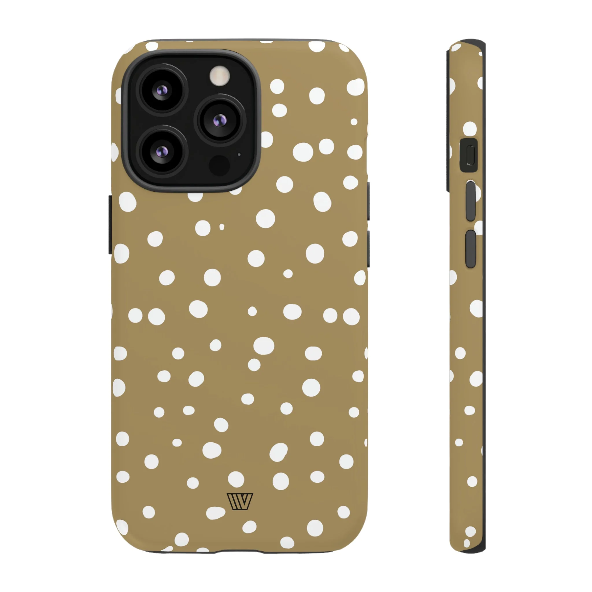 DARK BEIGE DOTS | Tough Phone Case - Image 8