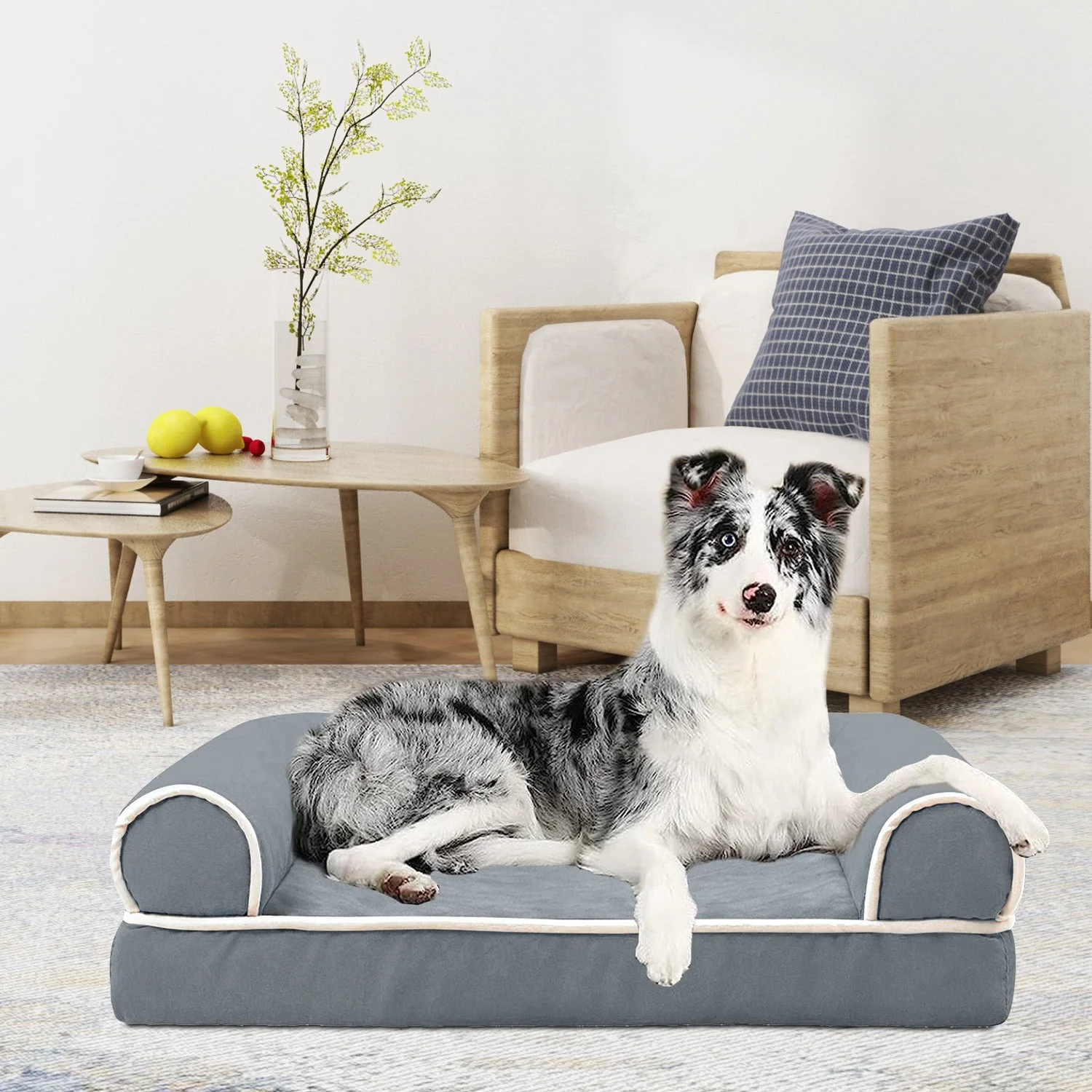 Dog Bed Pet Bed Sofa Dog Couch Pet Cushion Carpet Mattress with Washable and Removable Cover for Medium Large Dogs - Image 3