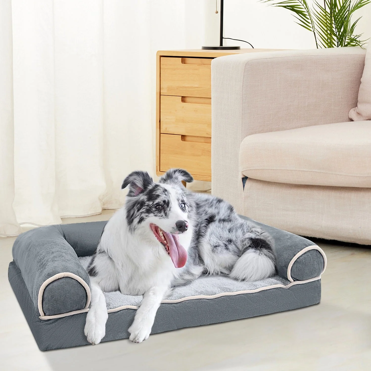 Dog Bed Pet Bed Sofa Dog Couch Pet Cushion Carpet Mattress with Washable and Removable Cover for Medium Large Dogs - Image 4