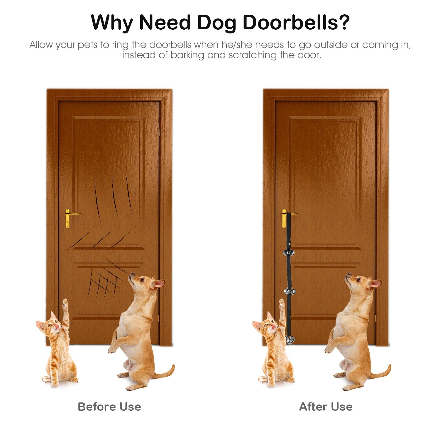 Dog Doorbells Adjustable Pet Doorbells - Image 5