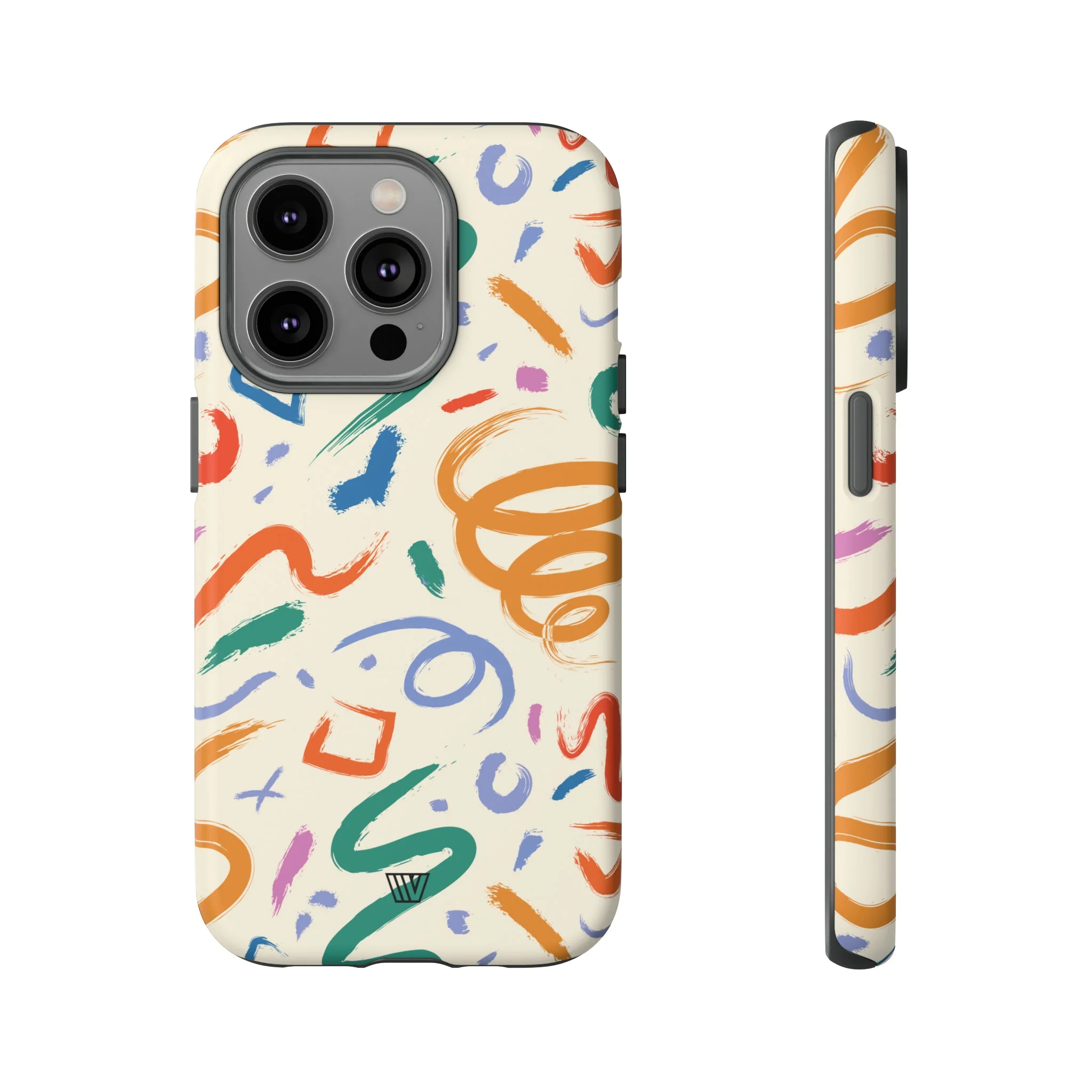 DOODLE BRUSH STROKES | Tough Phone Case - Image 44