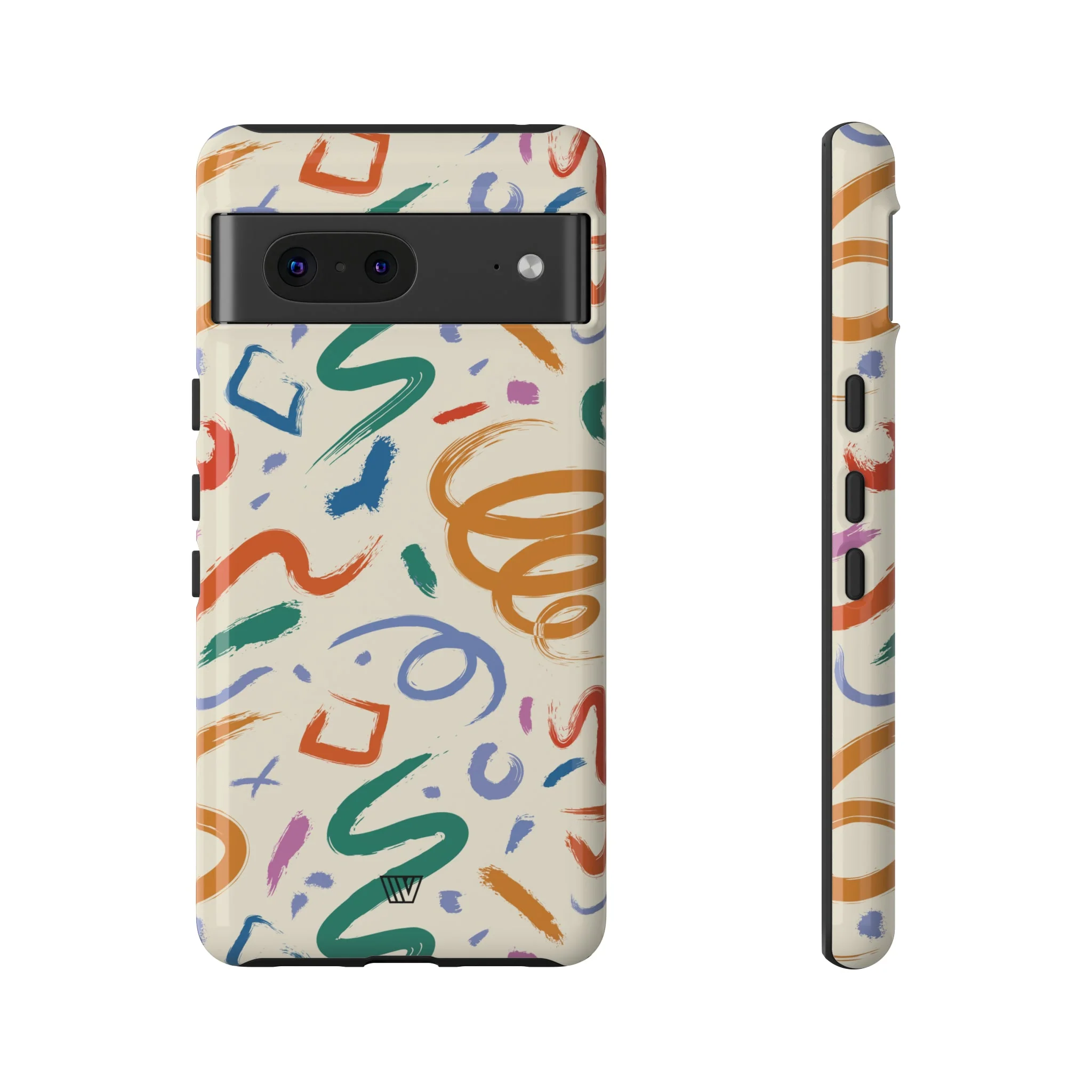 DOODLE BRUSH STROKES | Tough Phone Case - Image 55