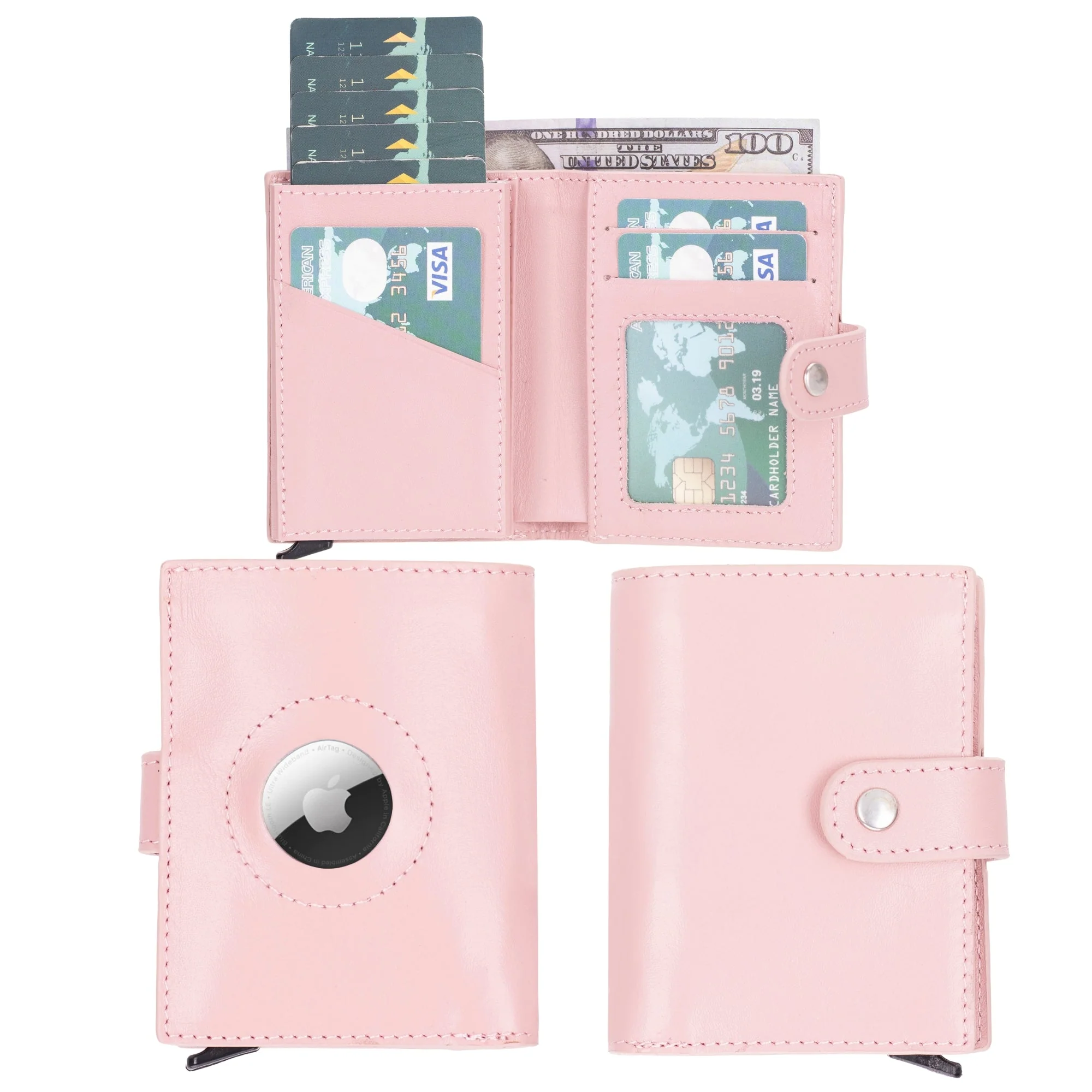 Douglas Genuine Leather Pop-Up Wallet with AirTag Slot - RFID Blocking Cardholder - Image 25