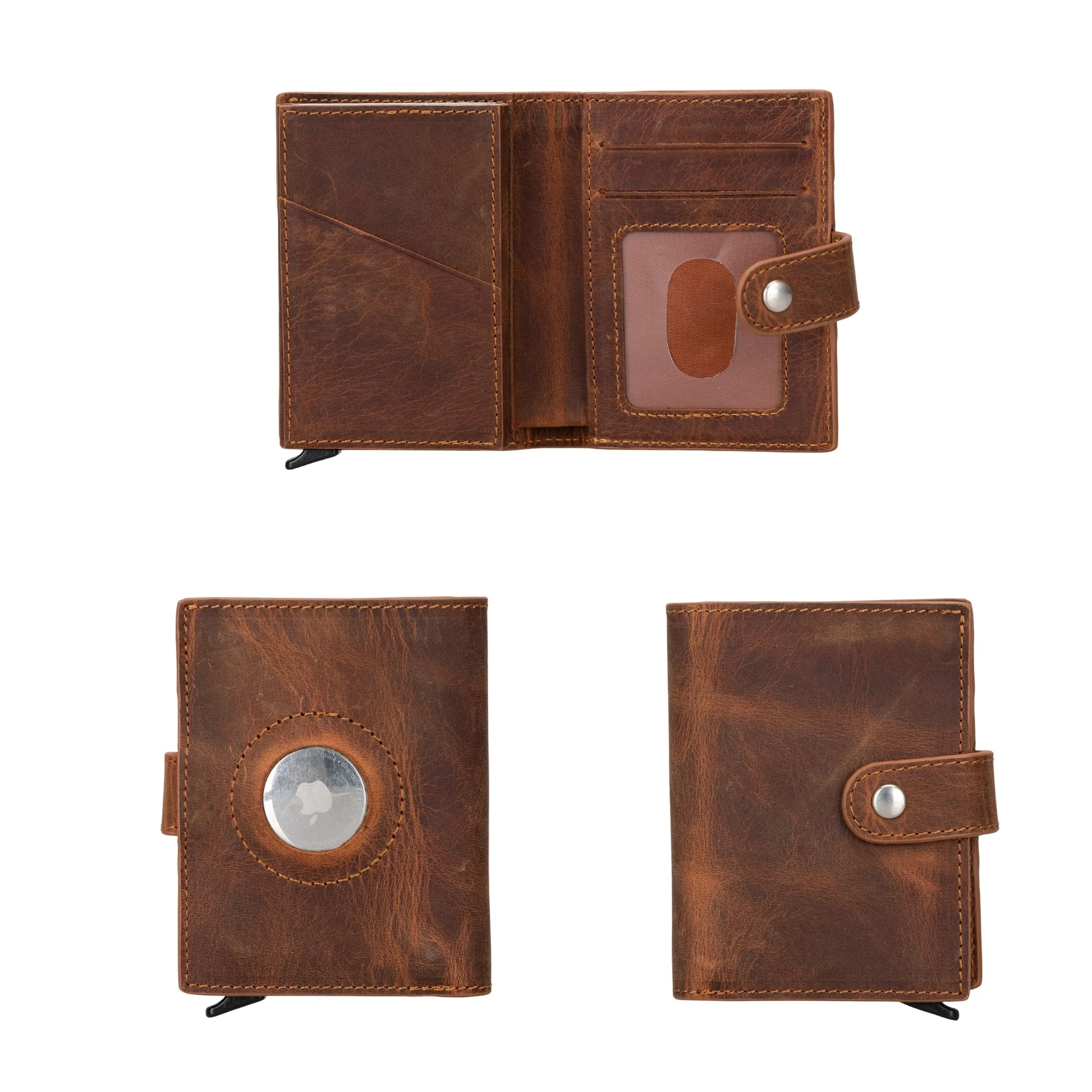 Douglas Genuine Leather Pop-Up Wallet with AirTag Slot - RFID Blocking Cardholder - Image 33