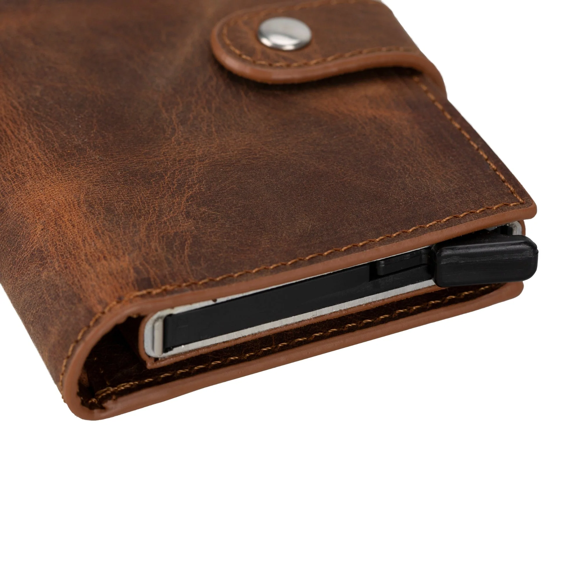 Douglas Genuine Leather Pop-Up Wallet with AirTag Slot - RFID Blocking Cardholder - Image 36